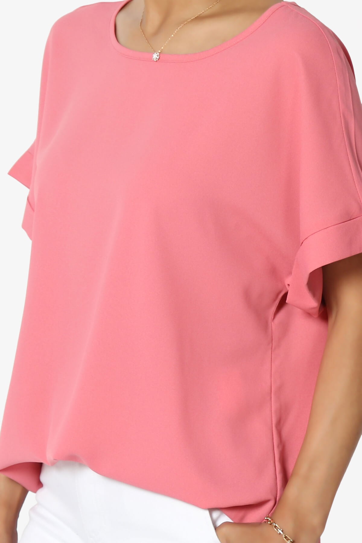 Marla Lightweight Woven Dolman Top DESERT ROSE_5