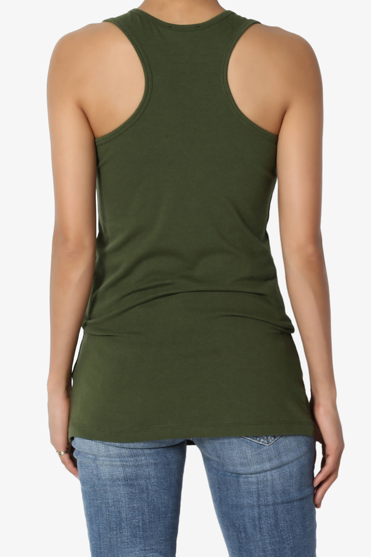 Marnie Racerback Tank Top ARMY GREEN_2