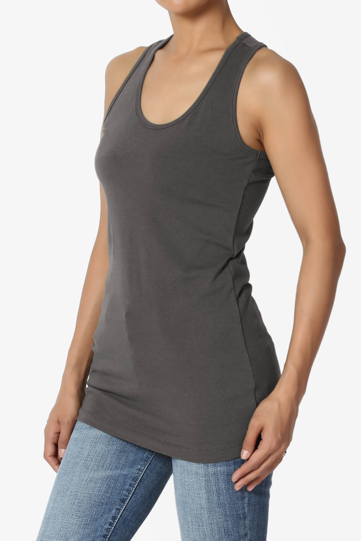 Marnie Racerback Tank Top ASH GREY_3