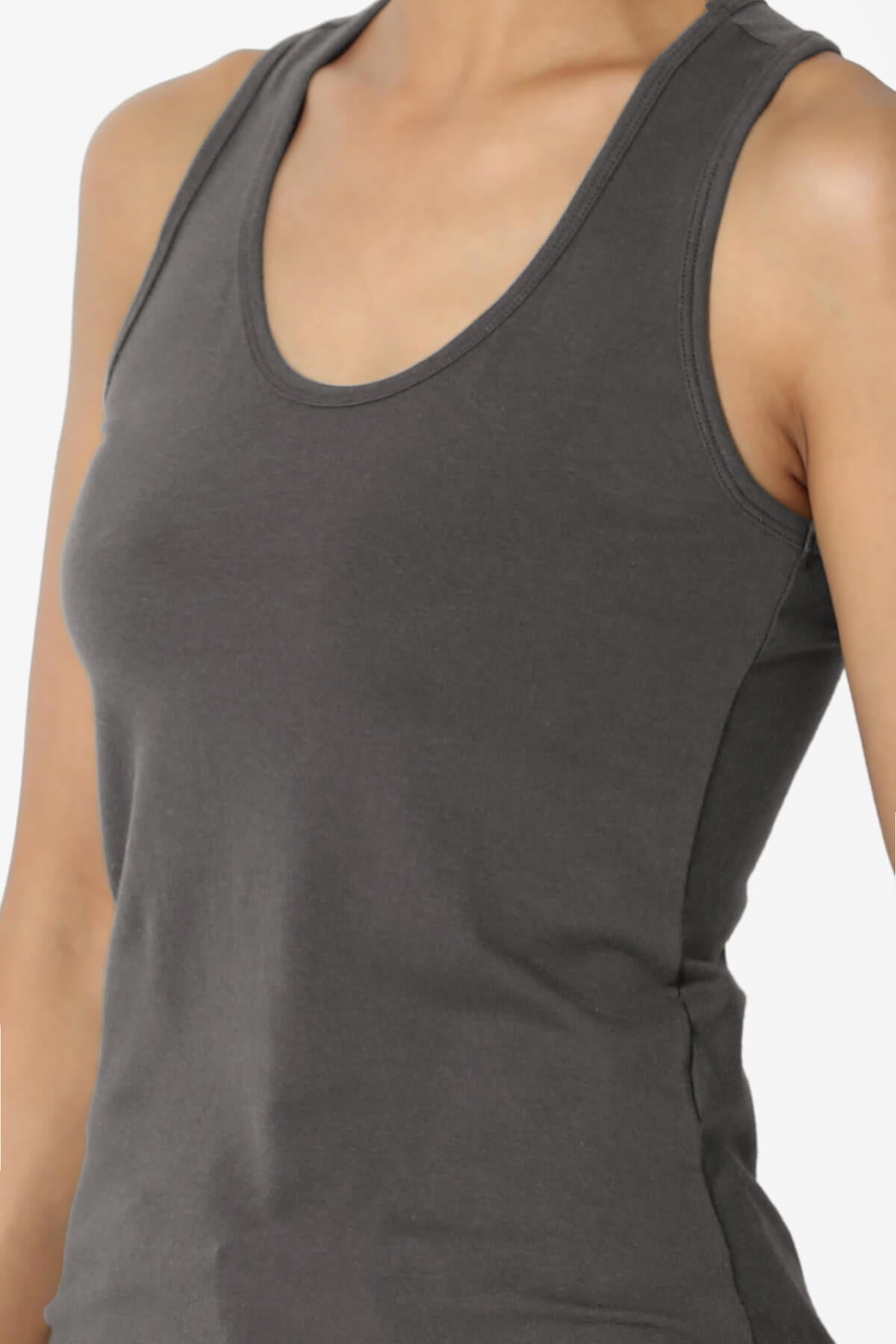 Marnie Racerback Tank Top ASH GREY_5