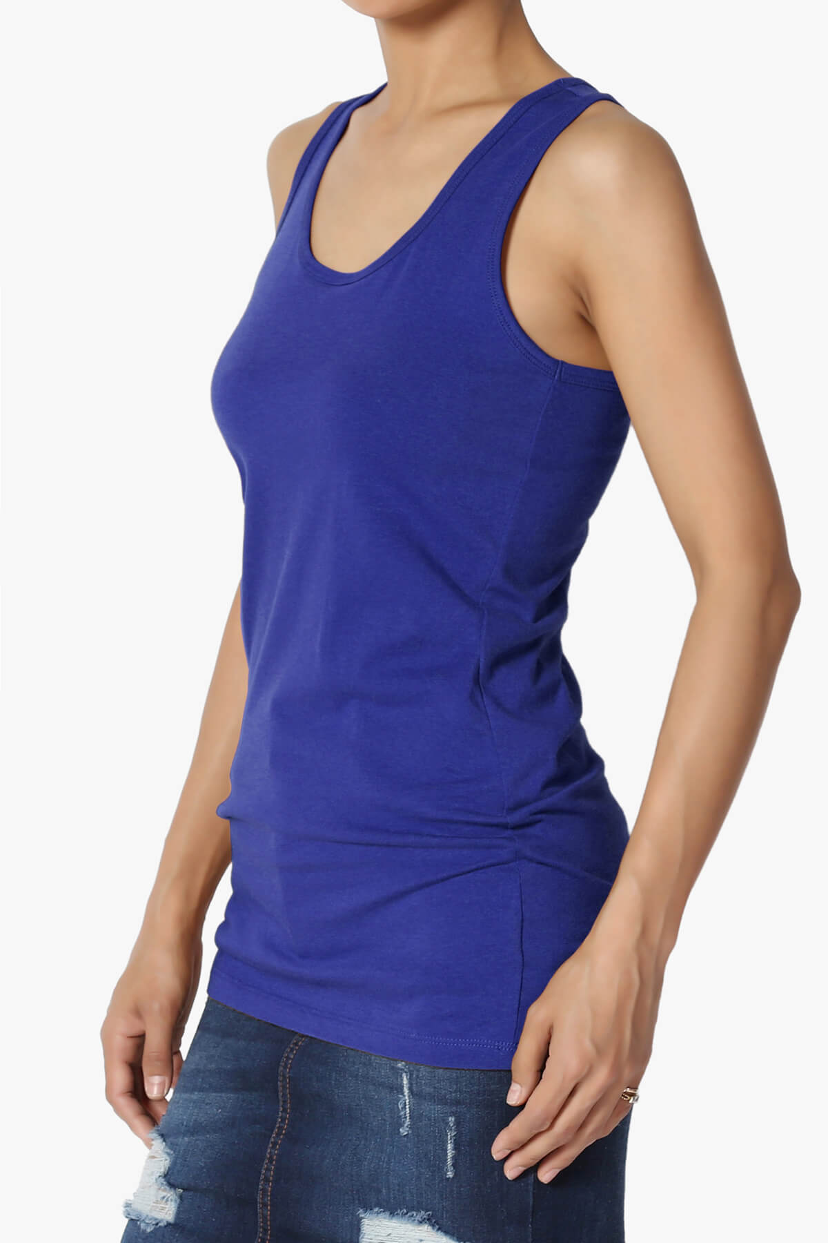 Marnie Racerback Tank Top BRIGHT BLUE_3
