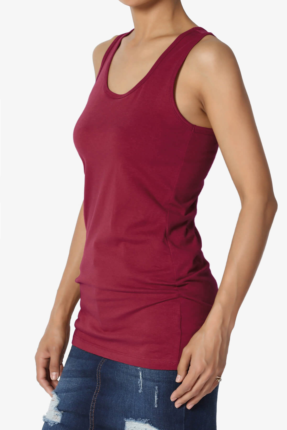 Marnie Racerback Tank Top BURGUNDY_3