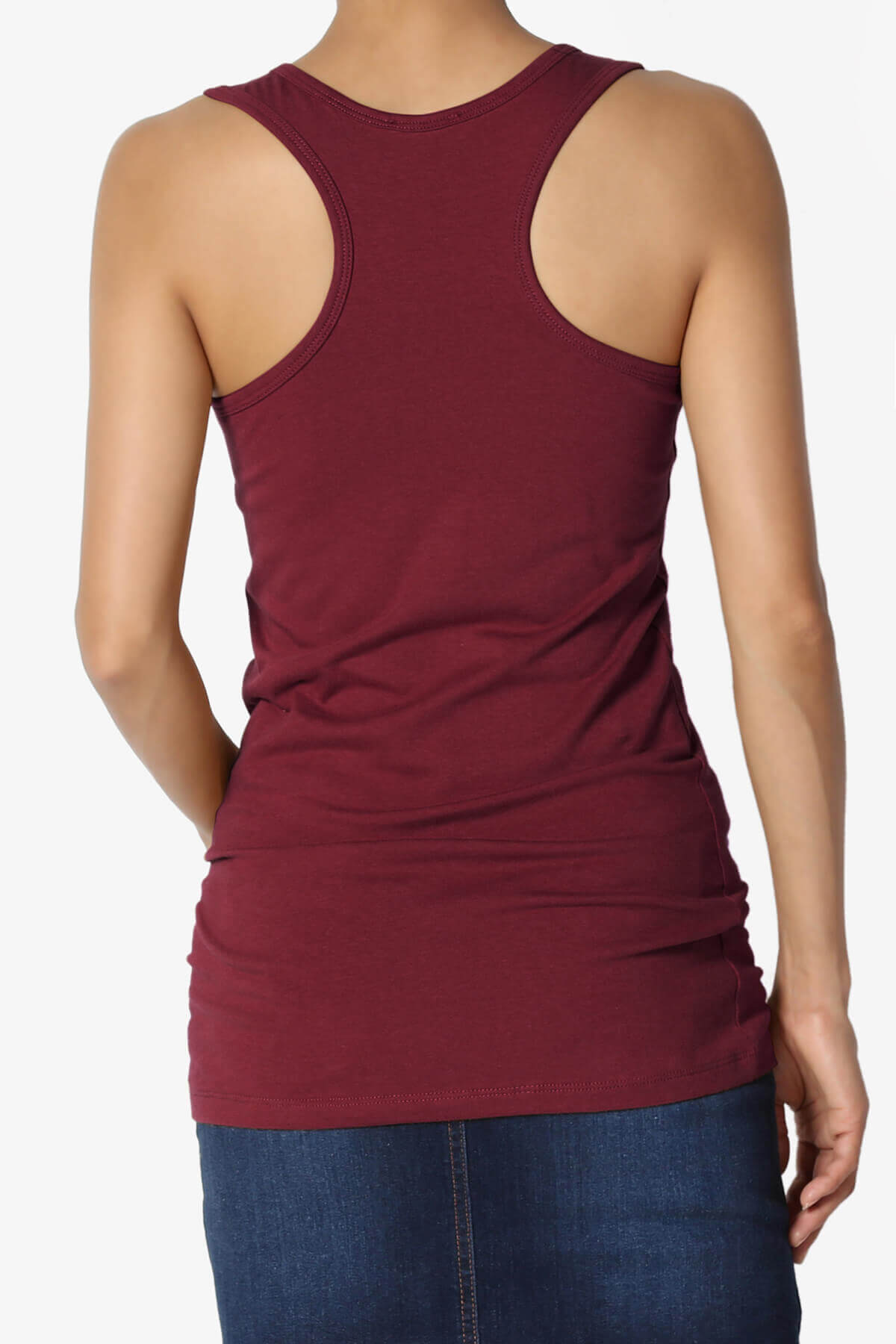 Marnie Racerback Tank Top DARK BURGUNDY_2