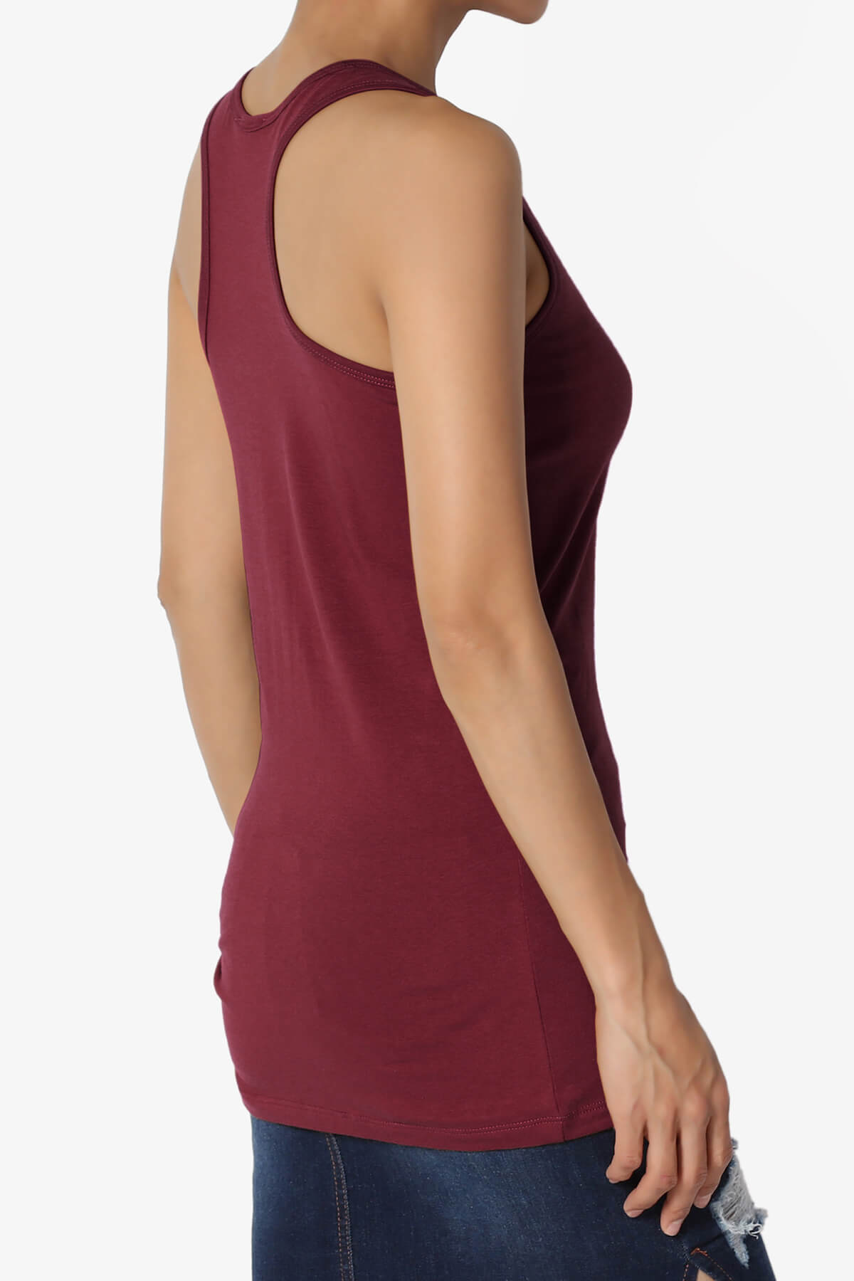 Marnie Racerback Tank Top DARK BURGUNDY_4