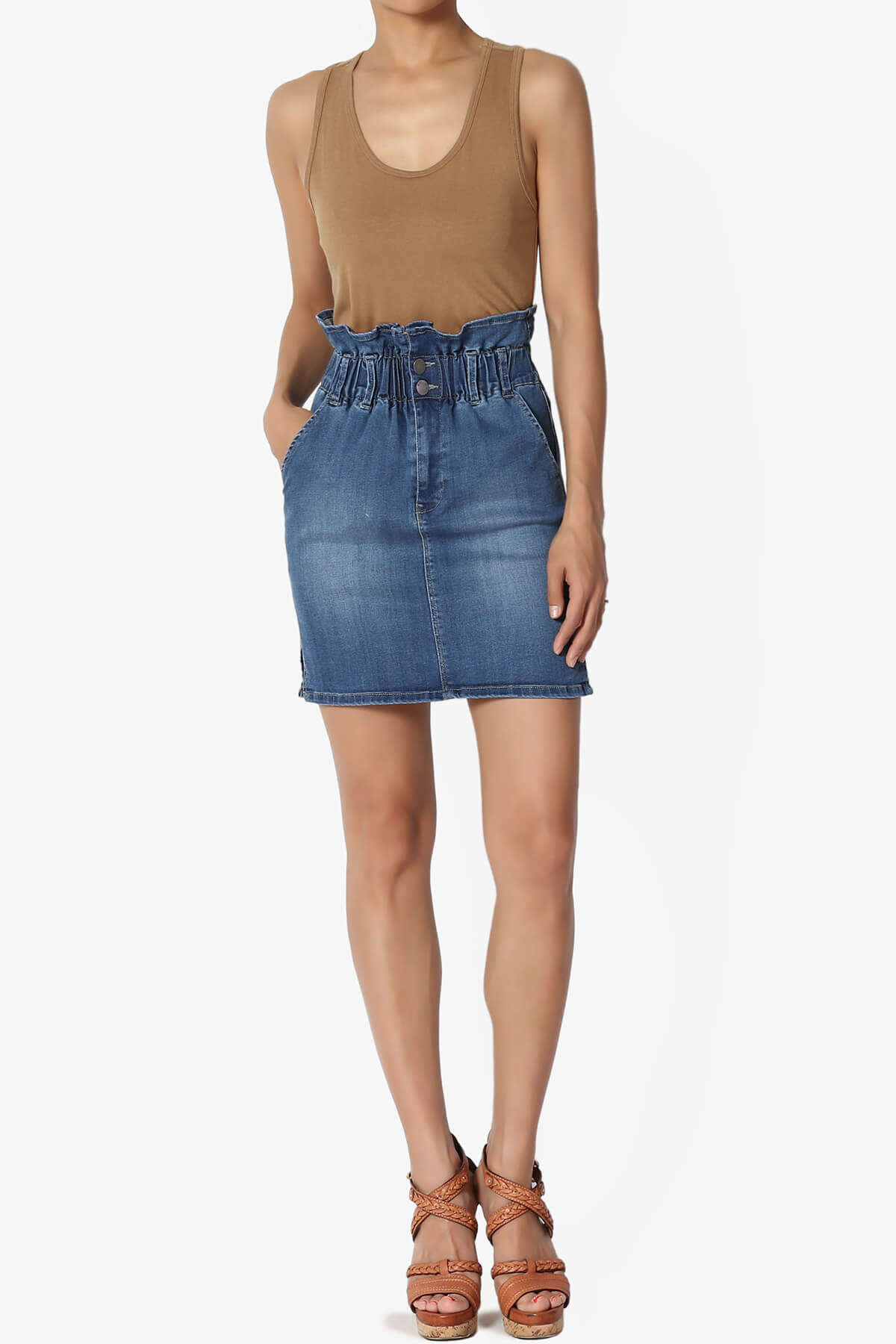 Marnie Racerback Tank Top DEEP CAMEL_6