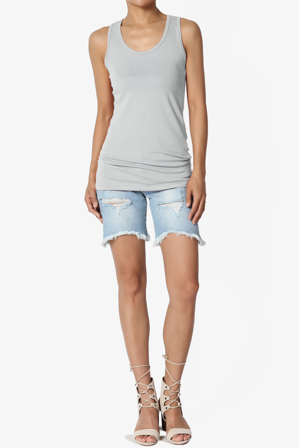 Marnie Racerback Tank Top LIGHT GREY_6