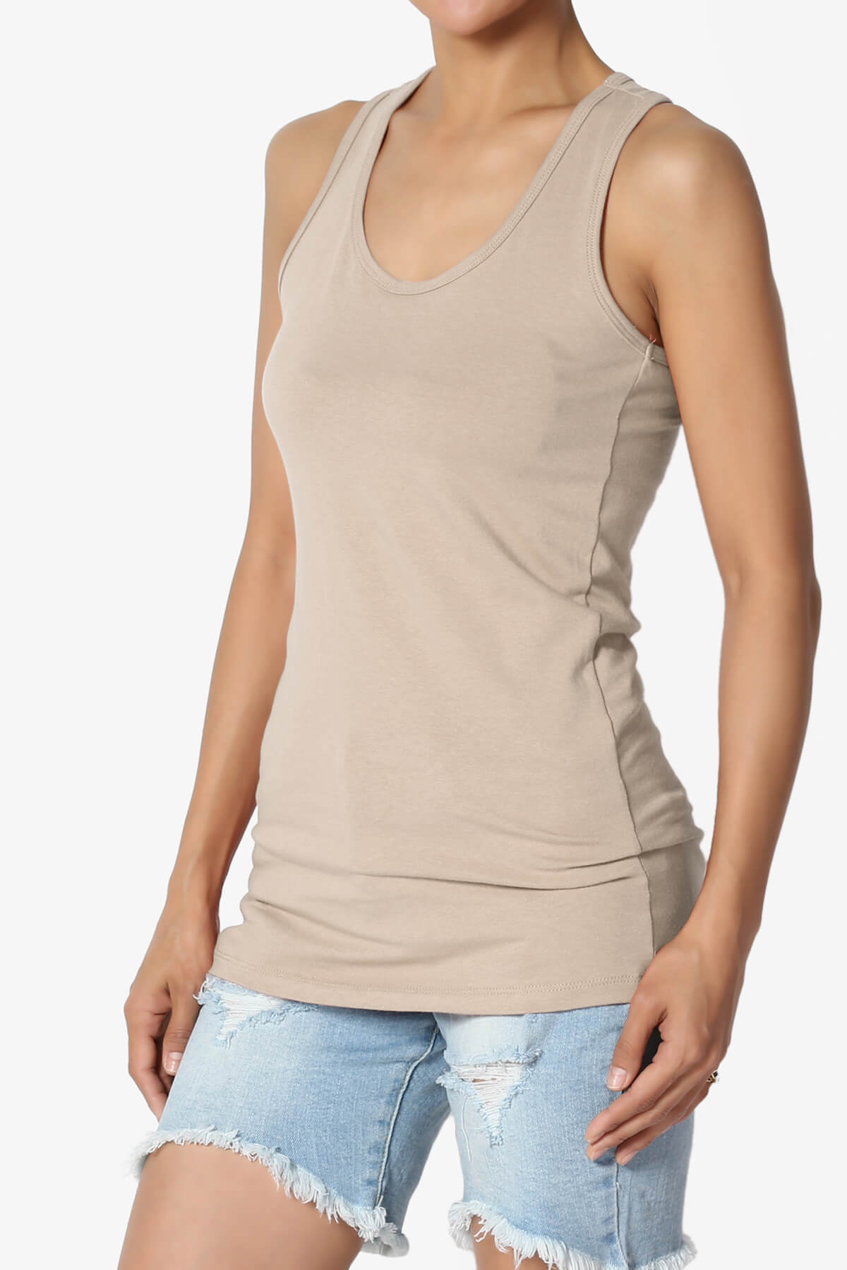 Marnie Racerback Tank Top LIGHT MOCHA_3