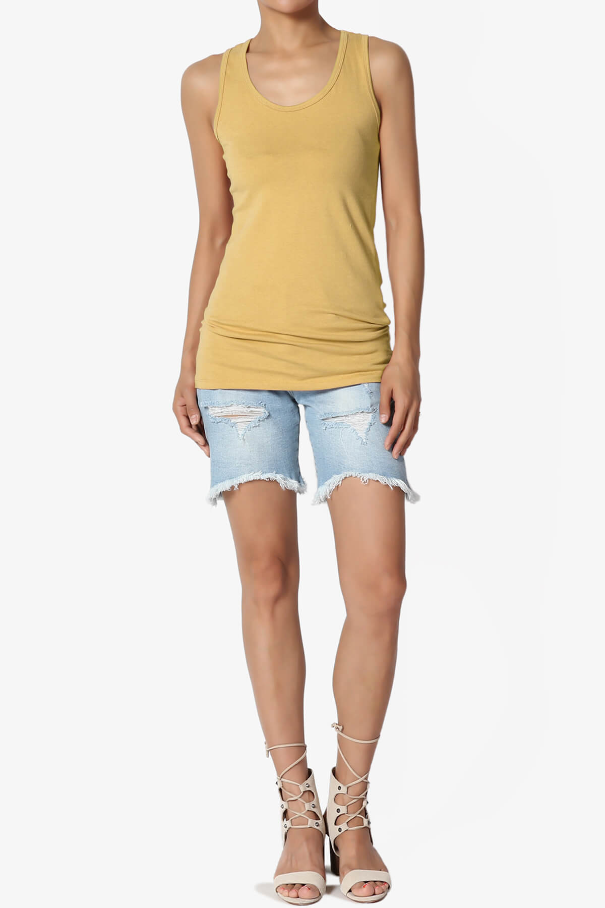 Marnie Racerback Tank Top LIGHT MUSTARD_6