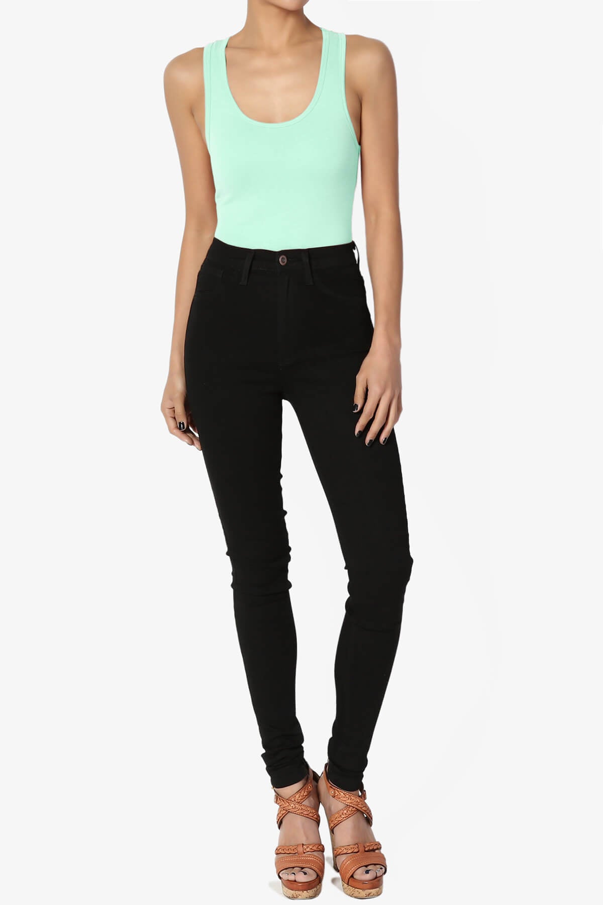 Maya Scoop Neck Tank Bodysuit AQUA_6