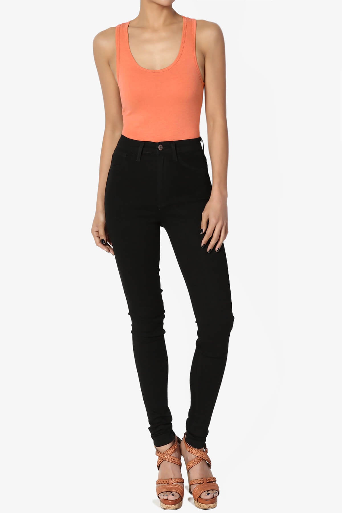 Maya Scoop Neck Tank Bodysuit ASH COPPER_6