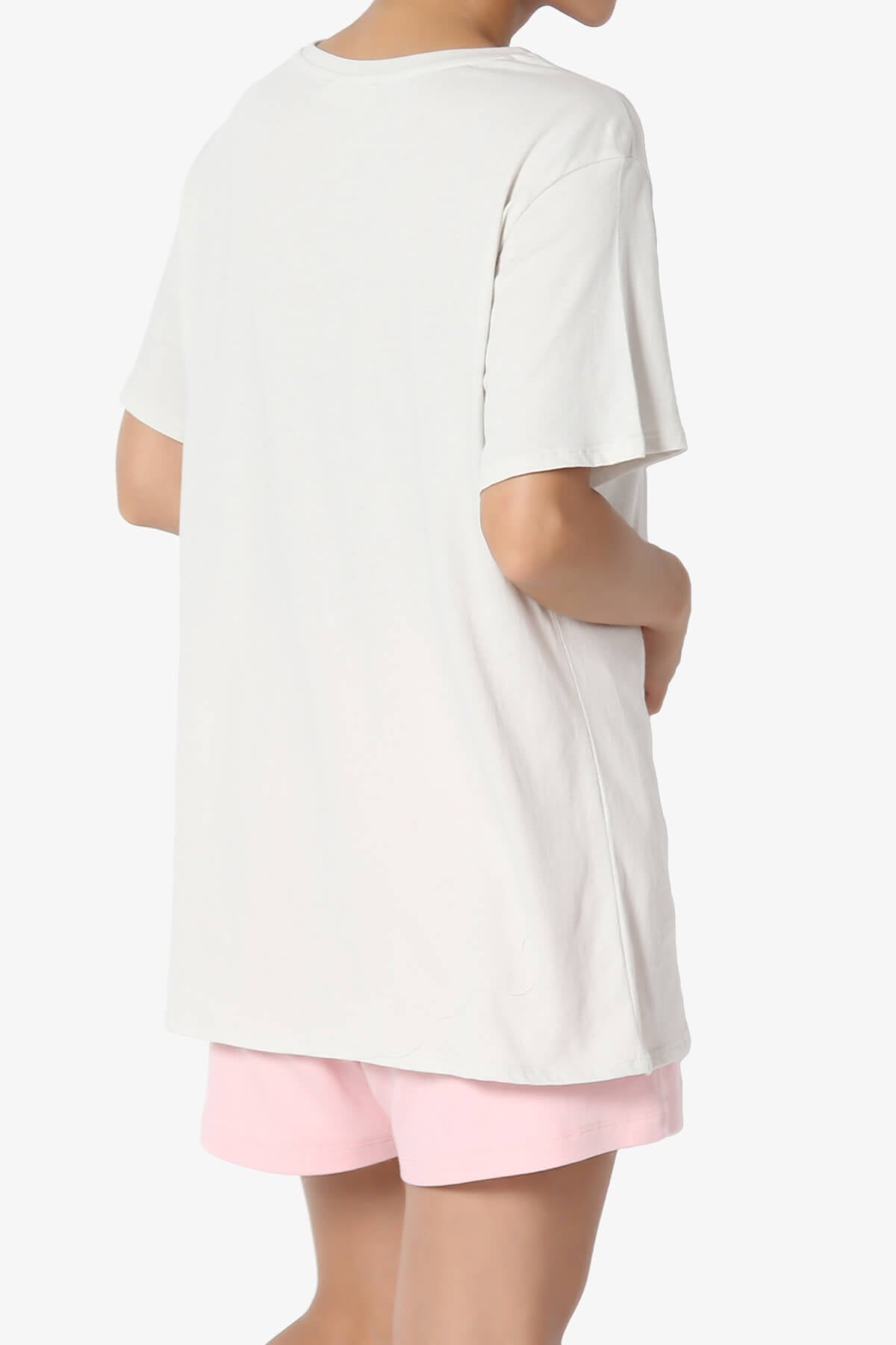 Mayra O Neck Cotton Boyfriend Tee BONE_4