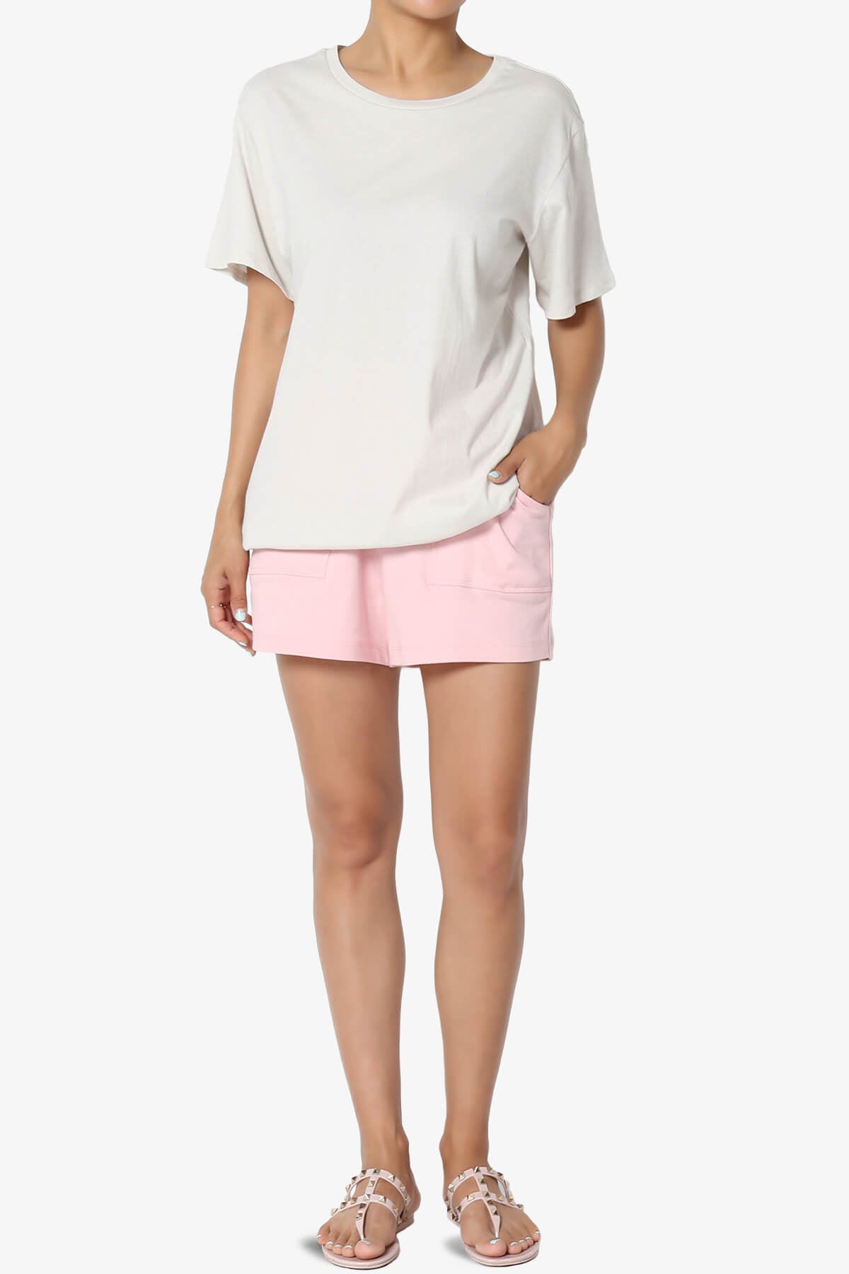 Mayra O Neck Cotton Boyfriend Tee BONE_6