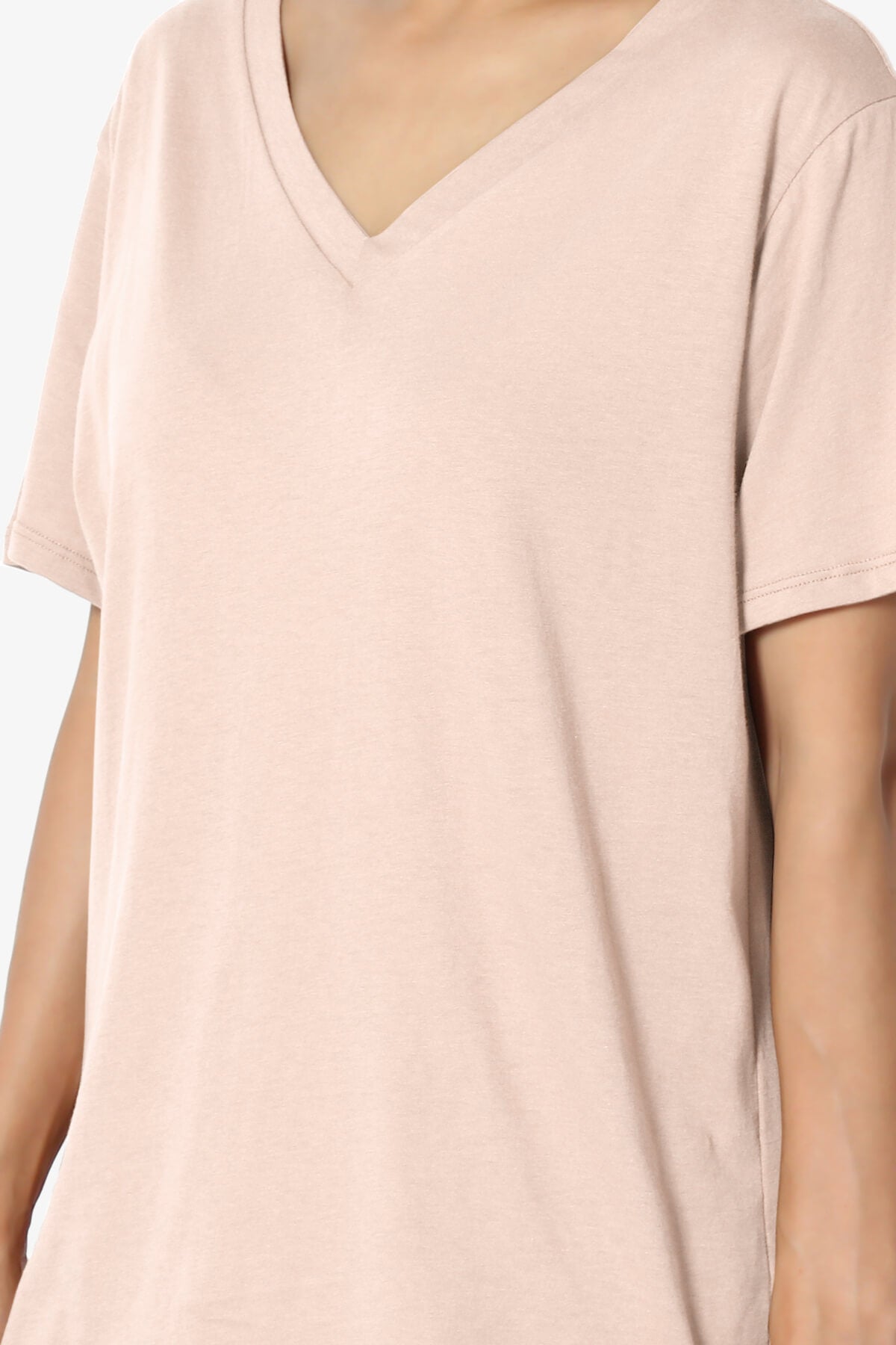 Mayra V-Neck Cotton Boyfriend Tee DUSTY BLUSH_5