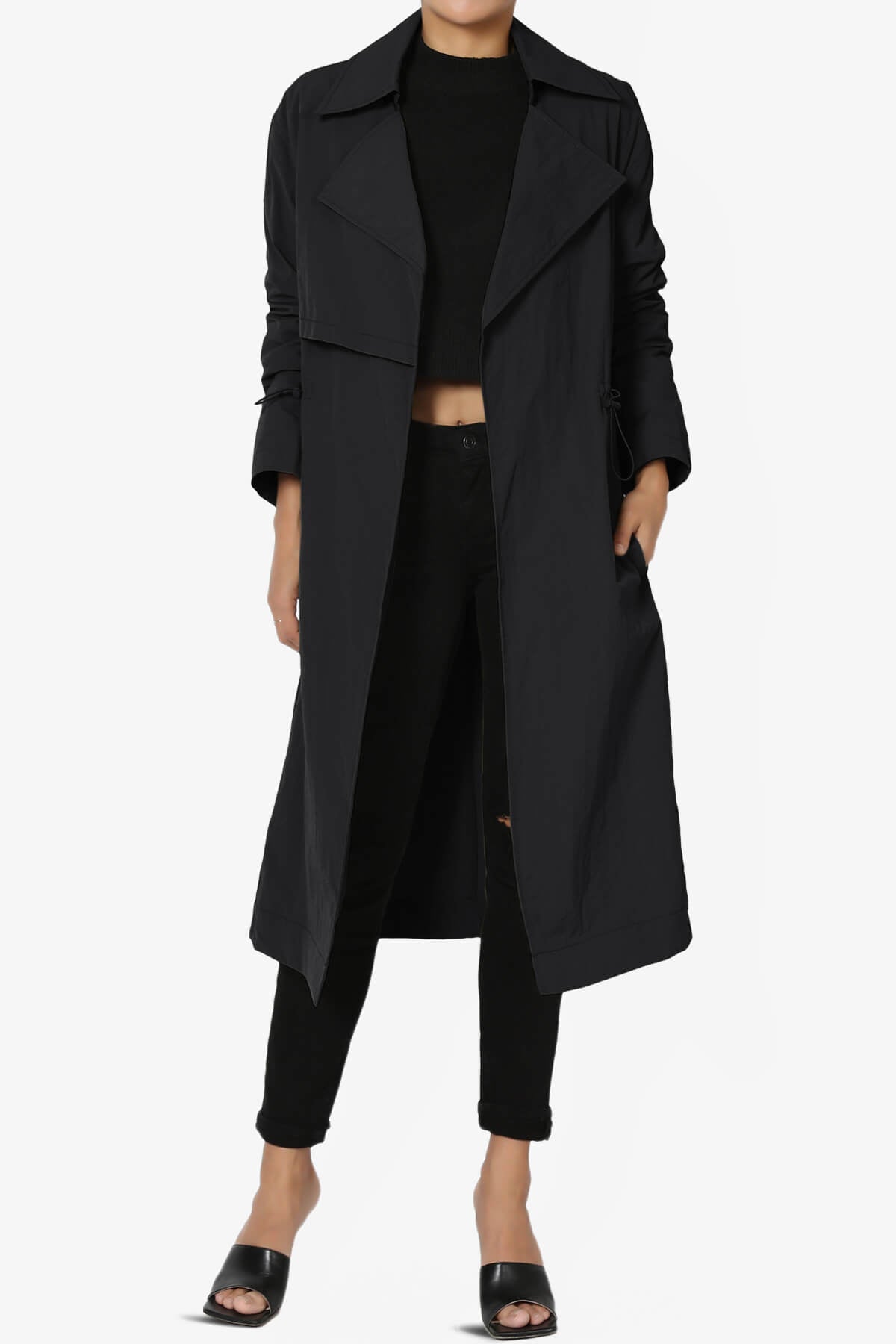 Melanie Lightweight Trench Coat BLACK_1