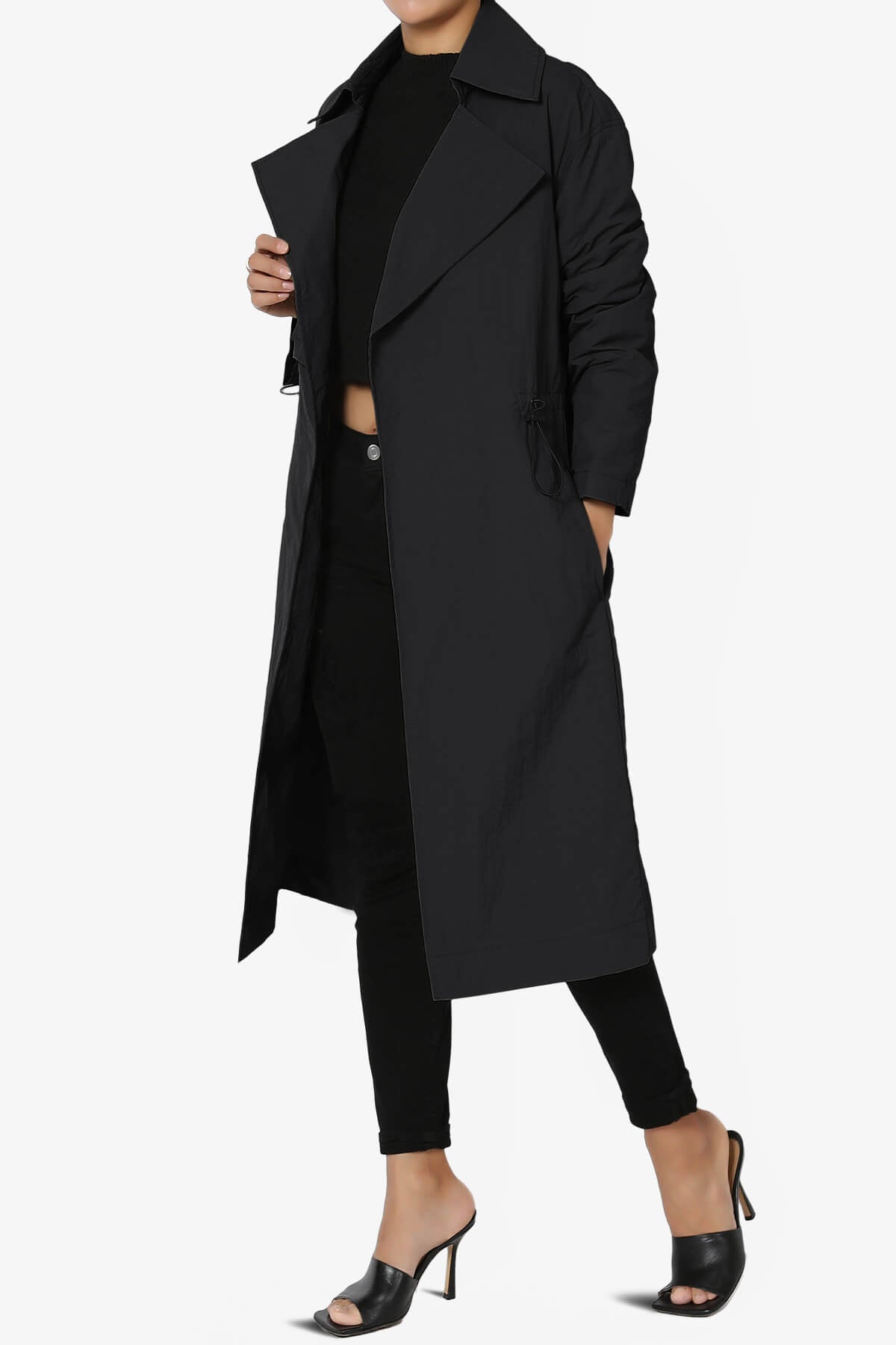 Melanie Lightweight Trench Coat BLACK_3