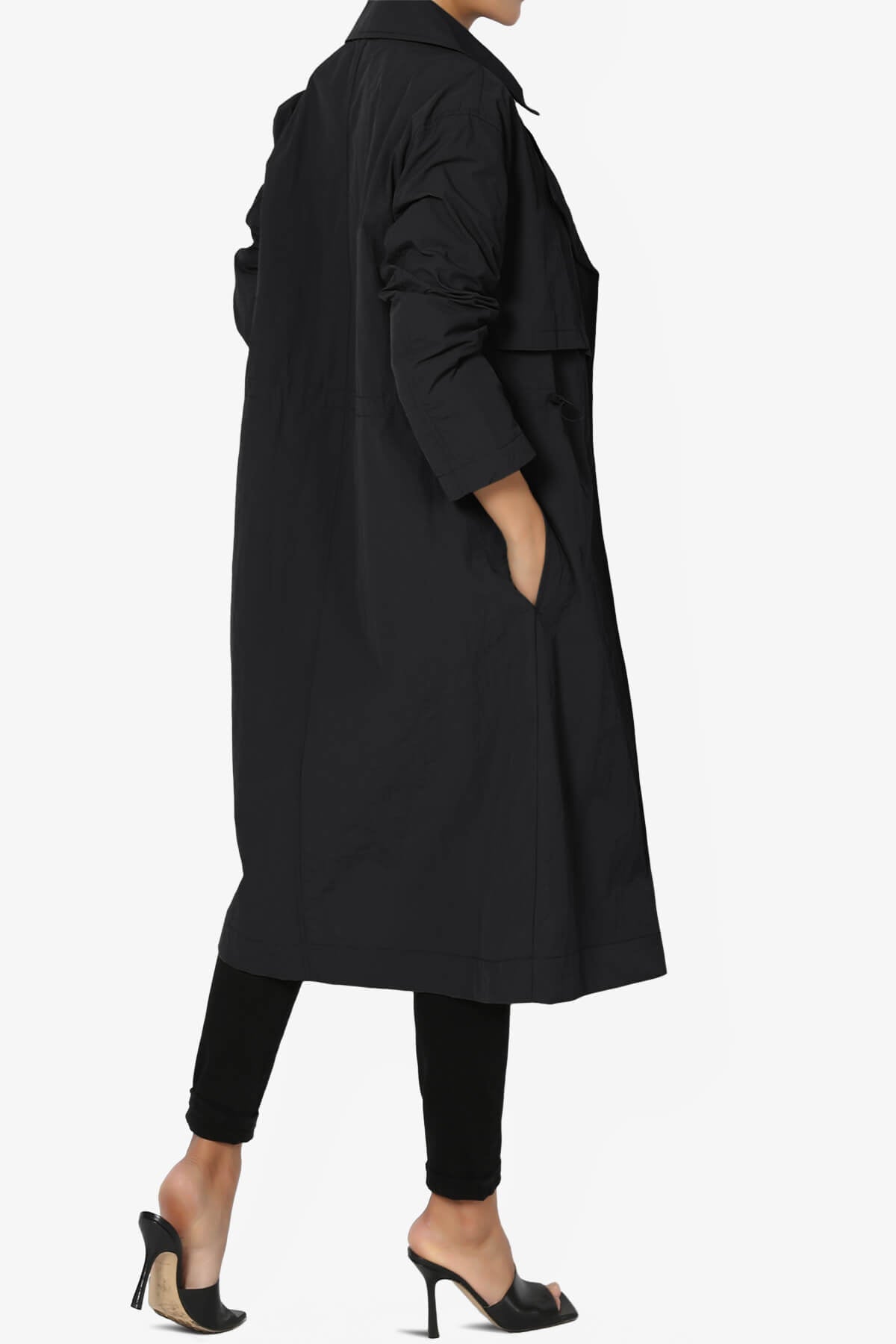 Melanie Lightweight Trench Coat BLACK_4