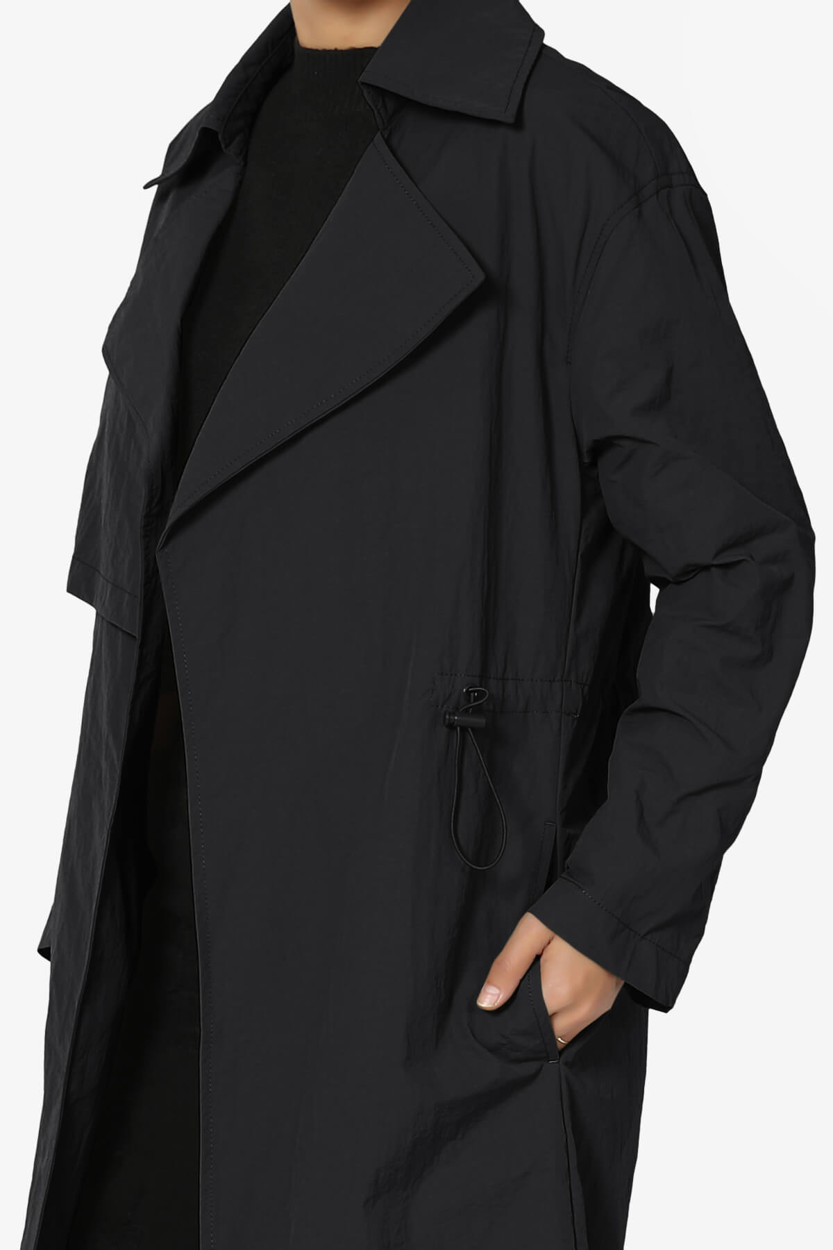 Melanie Lightweight Trench Coat BLACK_5