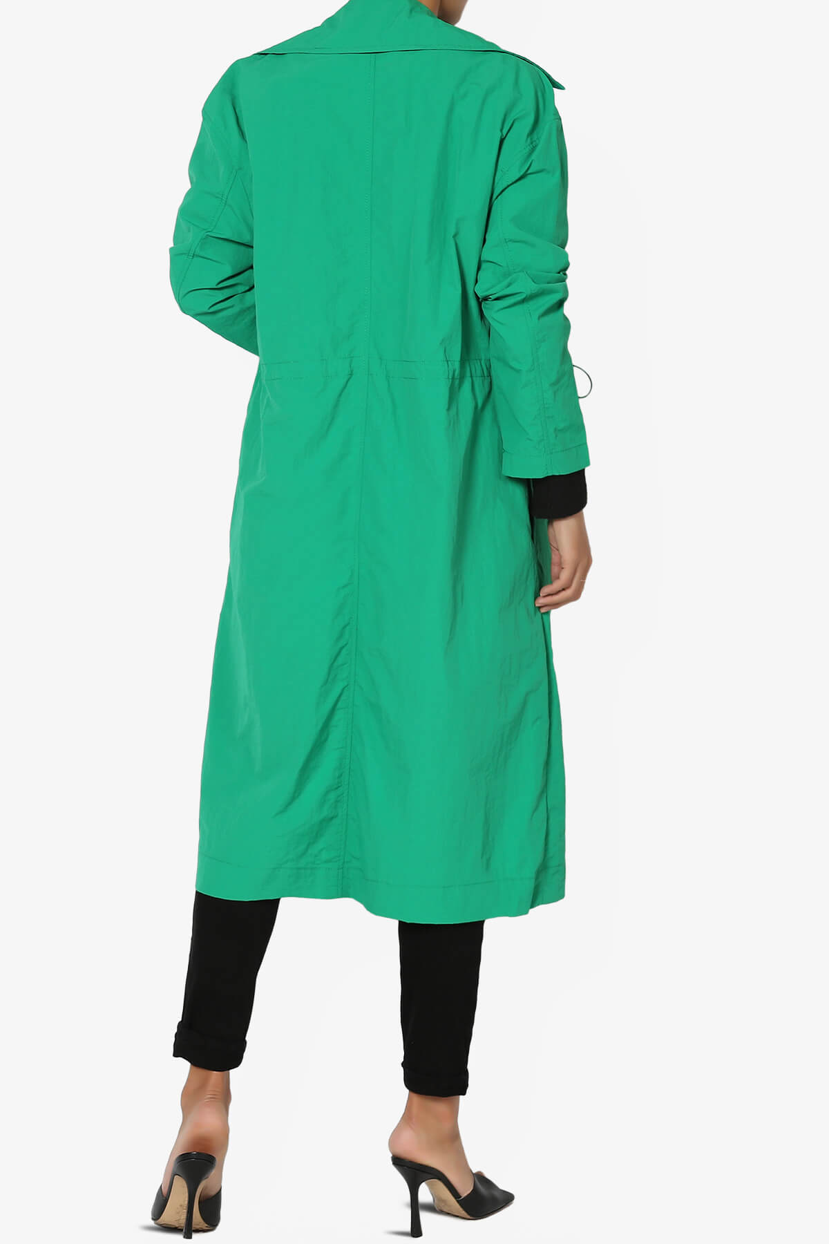 Melanie Lightweight Trench Coat DARK GREEN_2