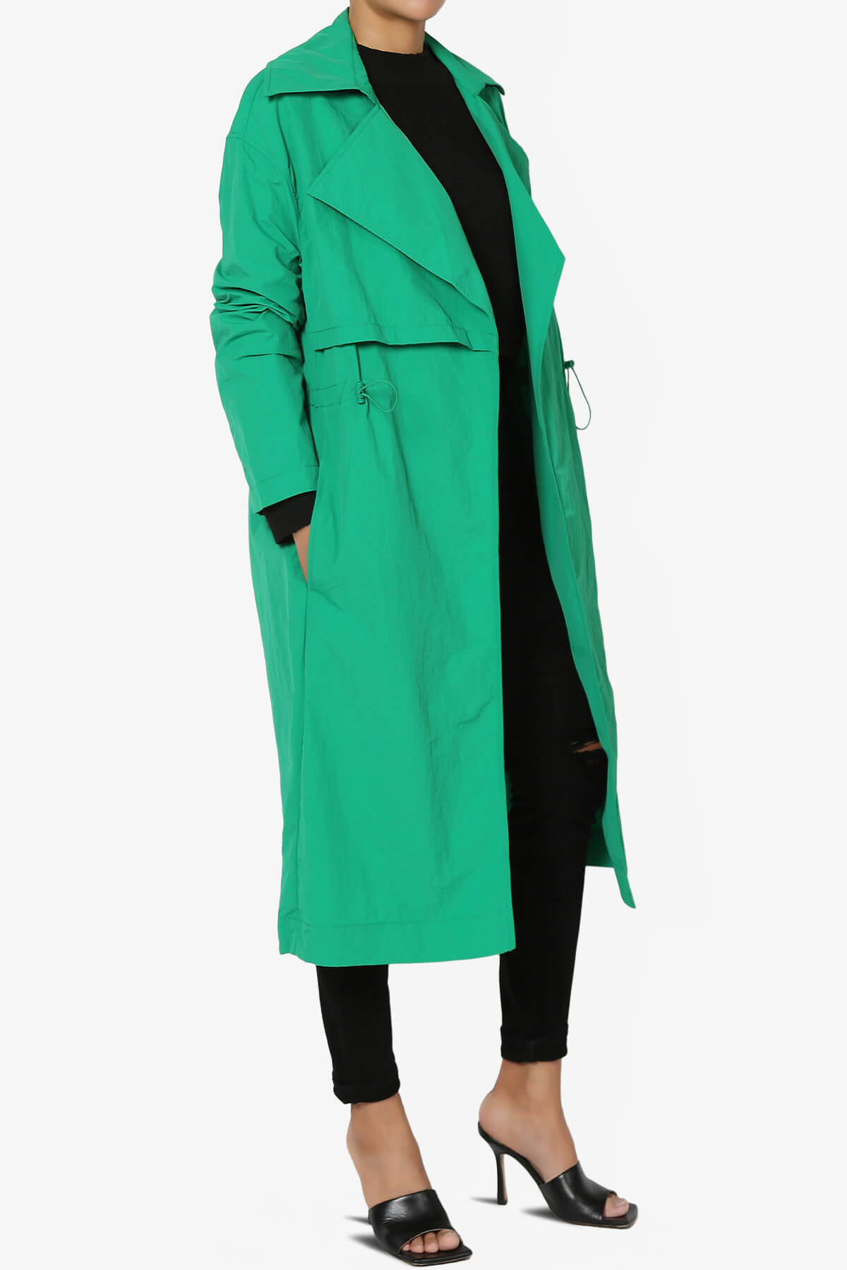 Melanie Lightweight Trench Coat DARK GREEN_3