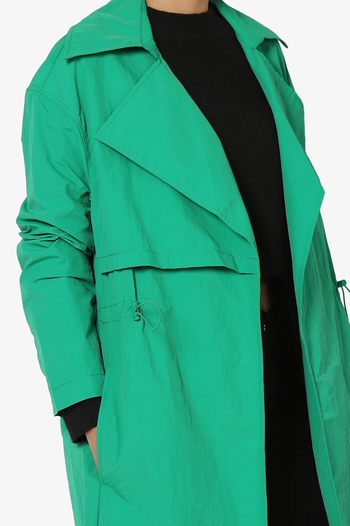 Melanie Lightweight Trench Coat DARK GREEN_5