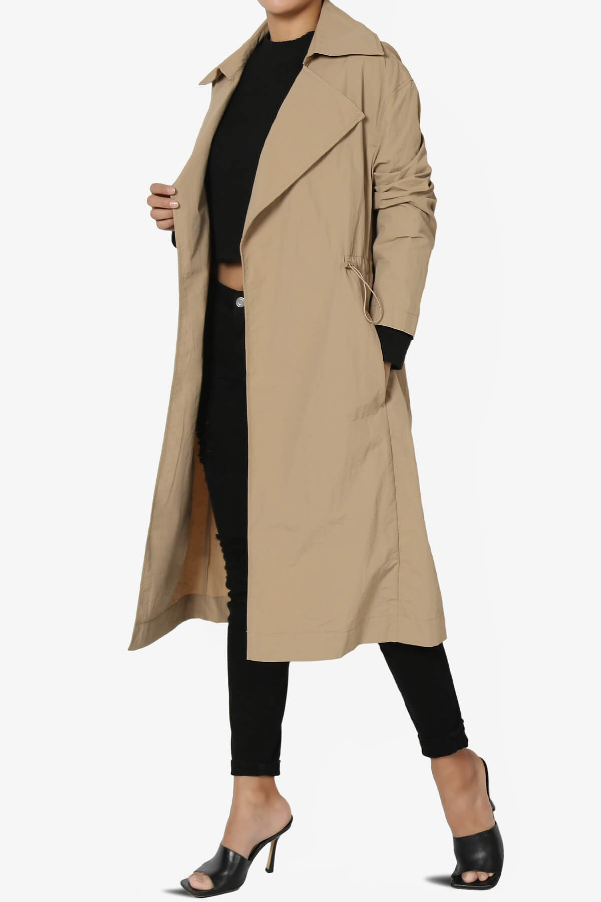 Melanie Lightweight Trench Coat KHAKI_3