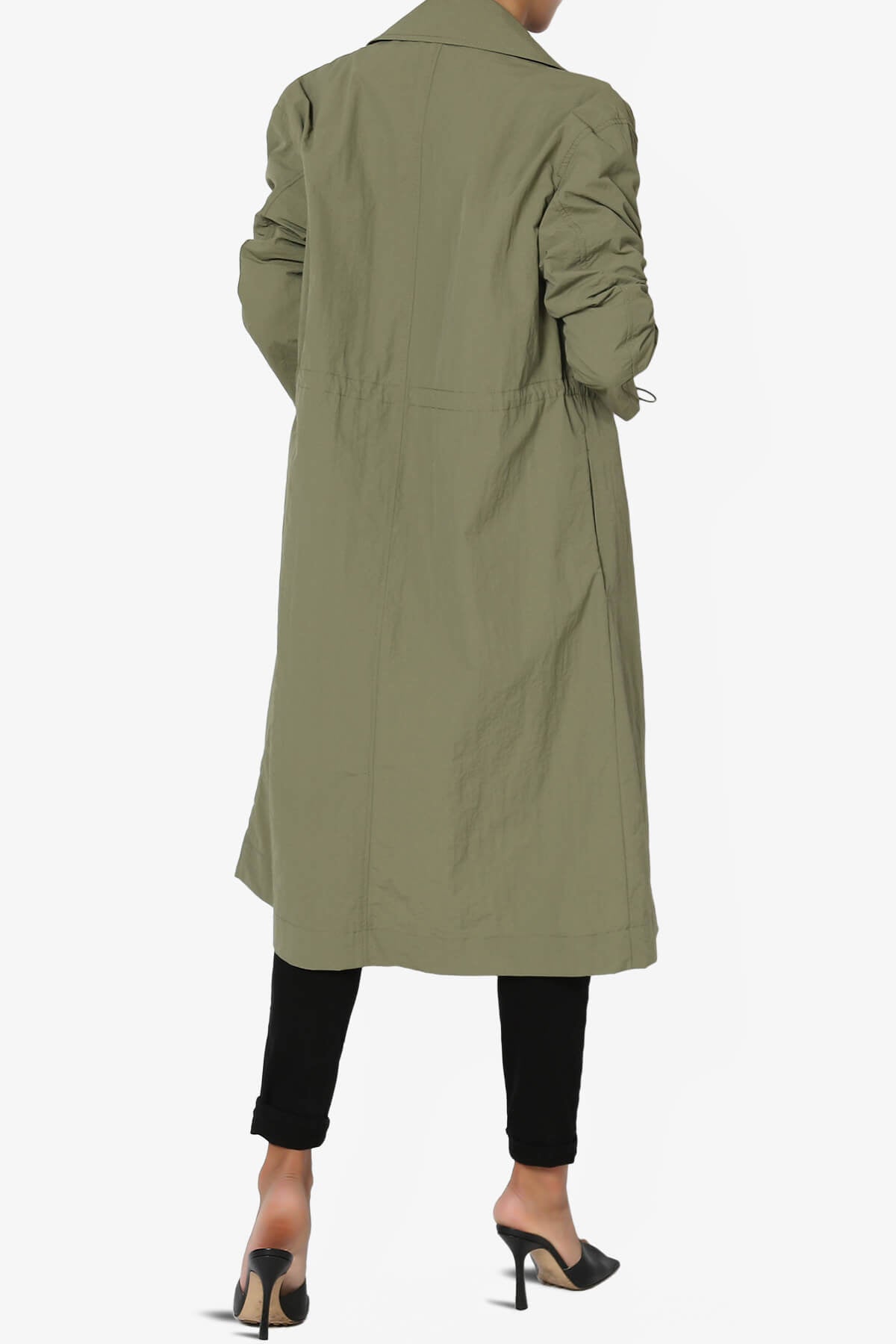 Melanie Lightweight Trench Coat OLIVE_2