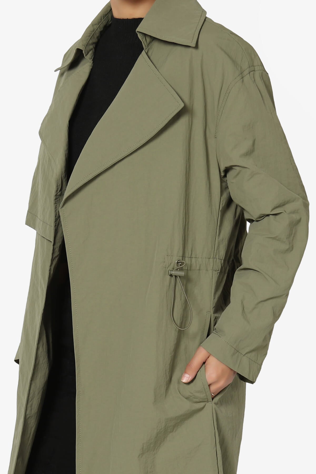 Melanie Lightweight Trench Coat OLIVE_5