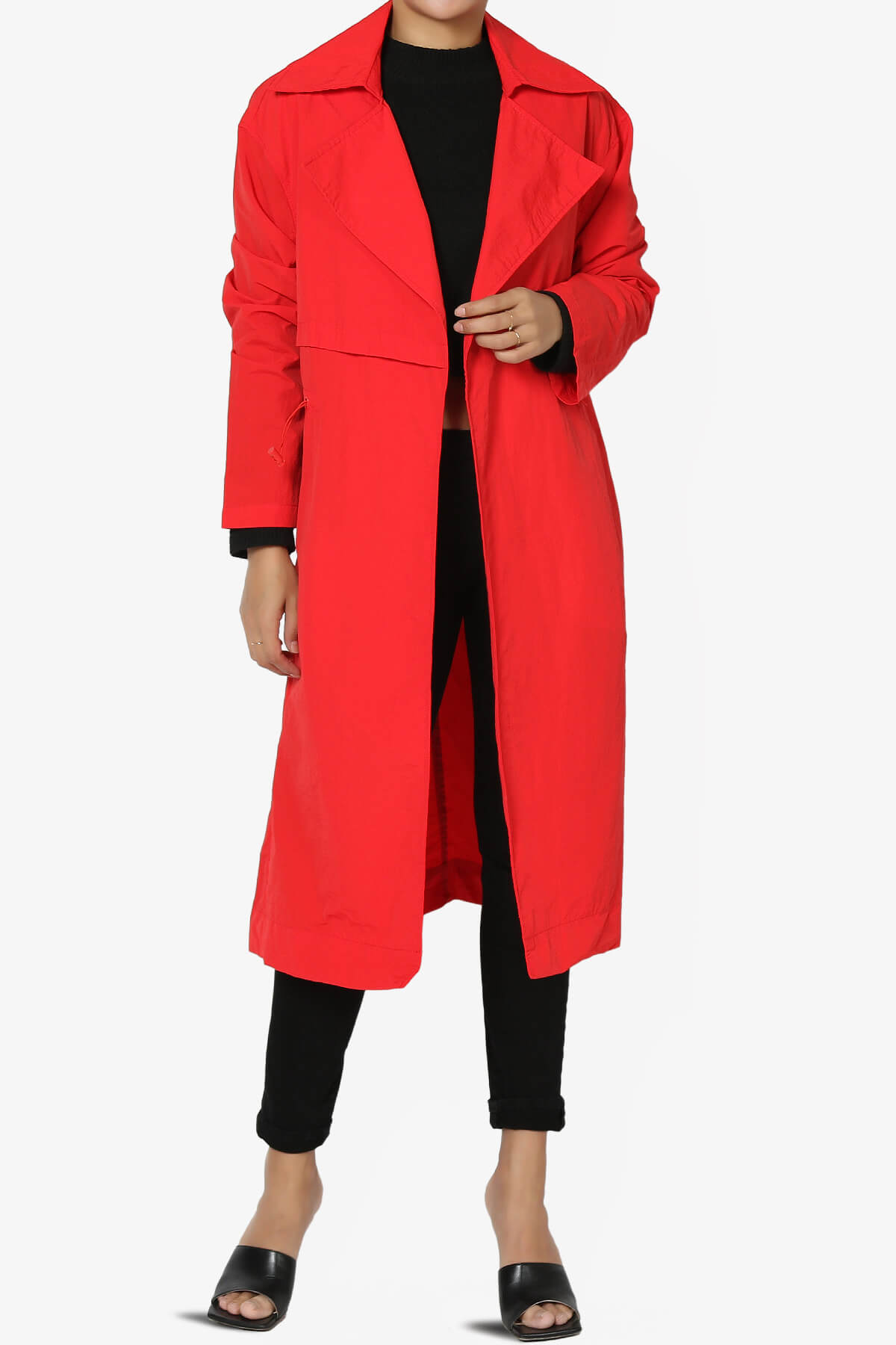 Melanie Lightweight Trench Coat RED_1