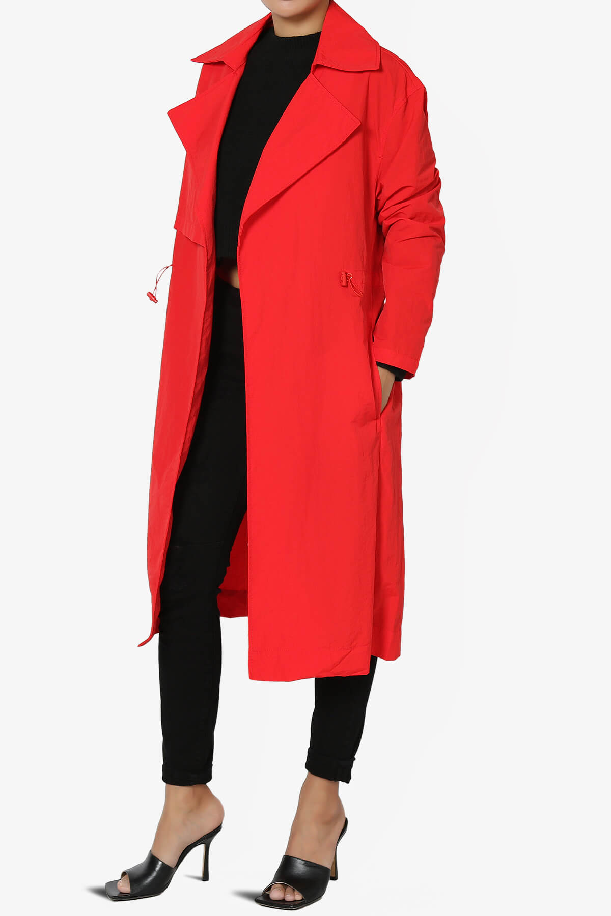 Melanie Lightweight Trench Coat RED_3