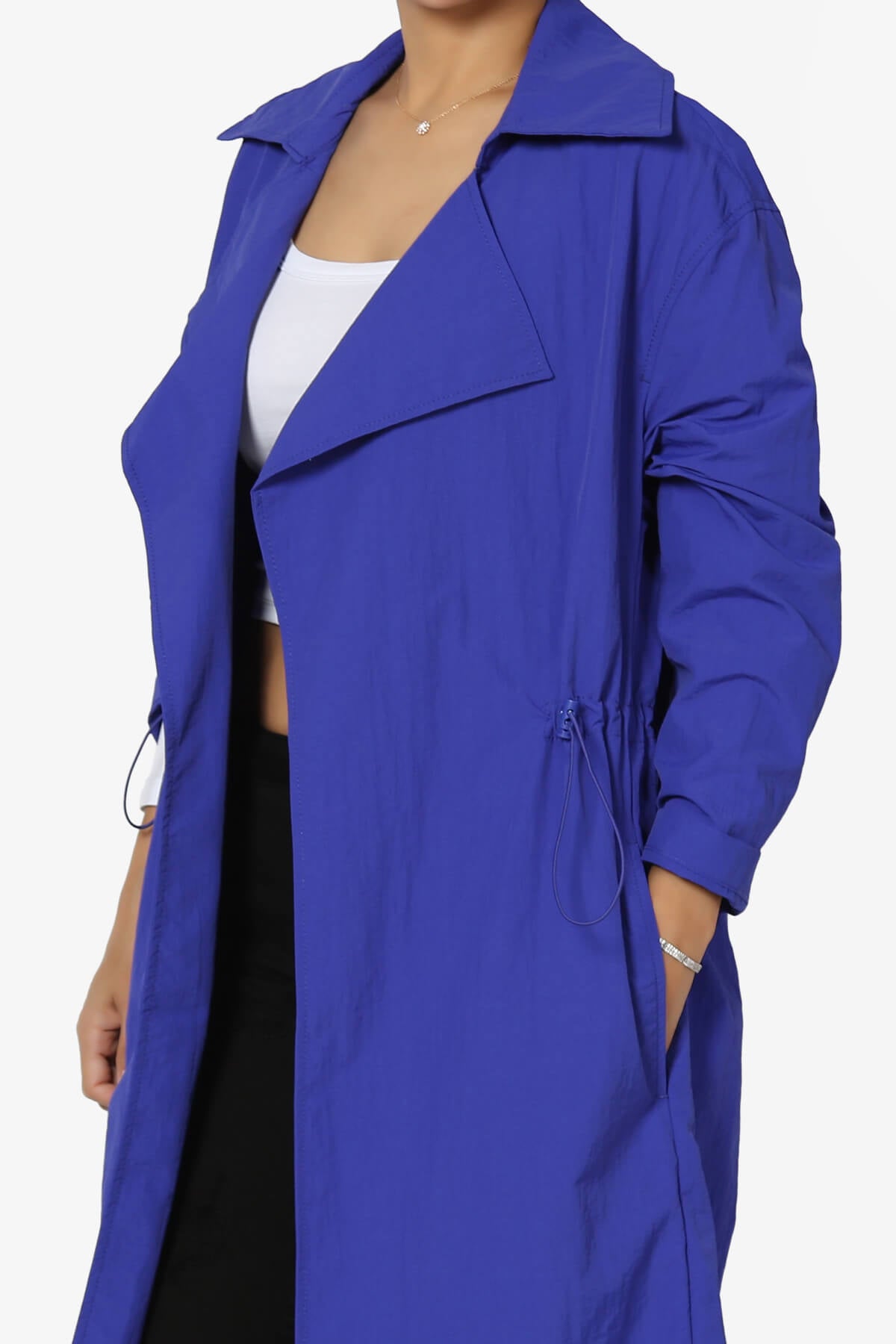 Melanie Lightweight Trench Coat ROYAL BLUE_5