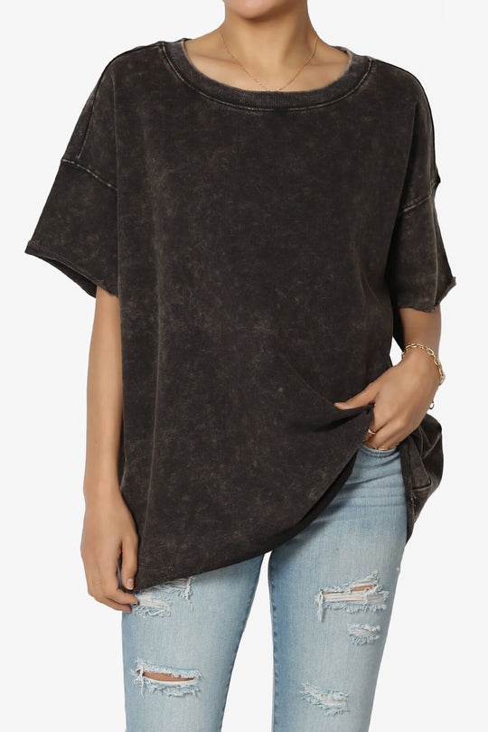Misha Oversized Vintage Acid Wash T-Shirt