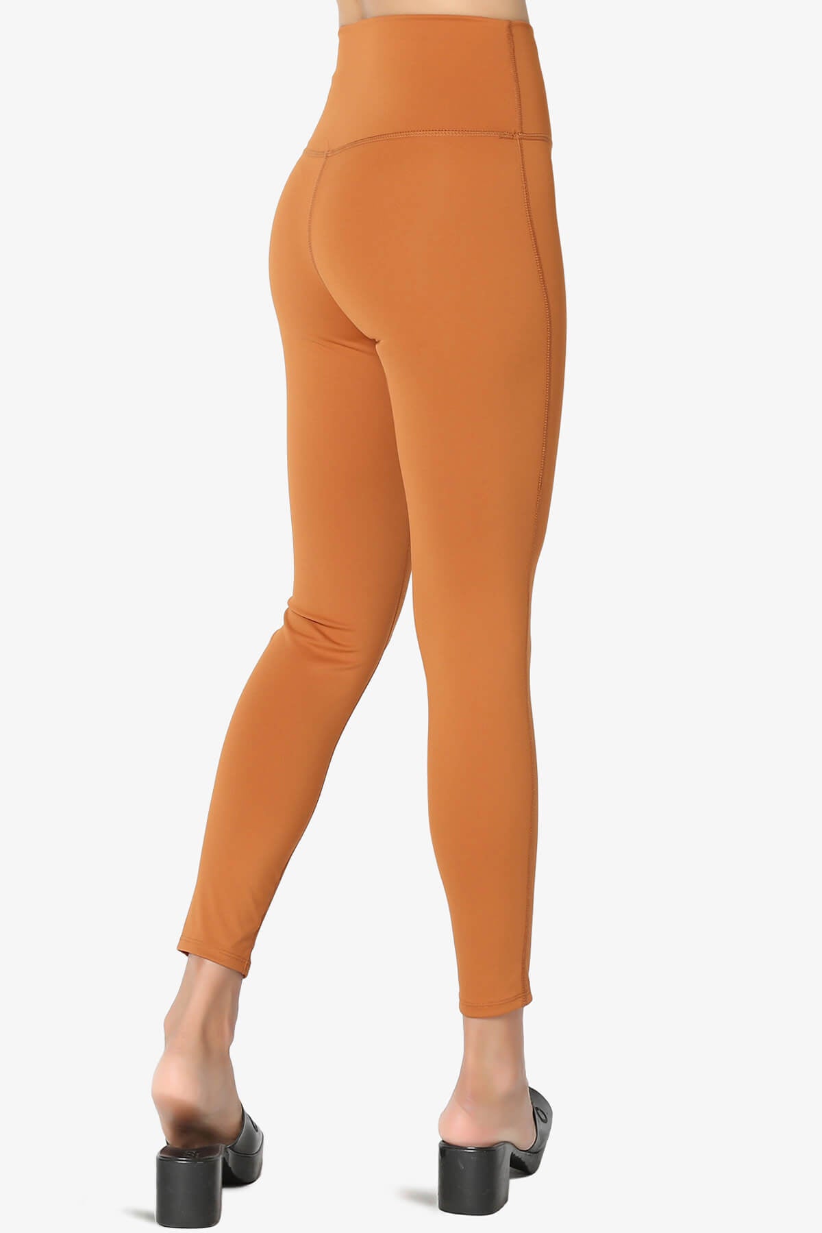 Mosco Athletic Tummy Control Workout Leggings ALMOND_1