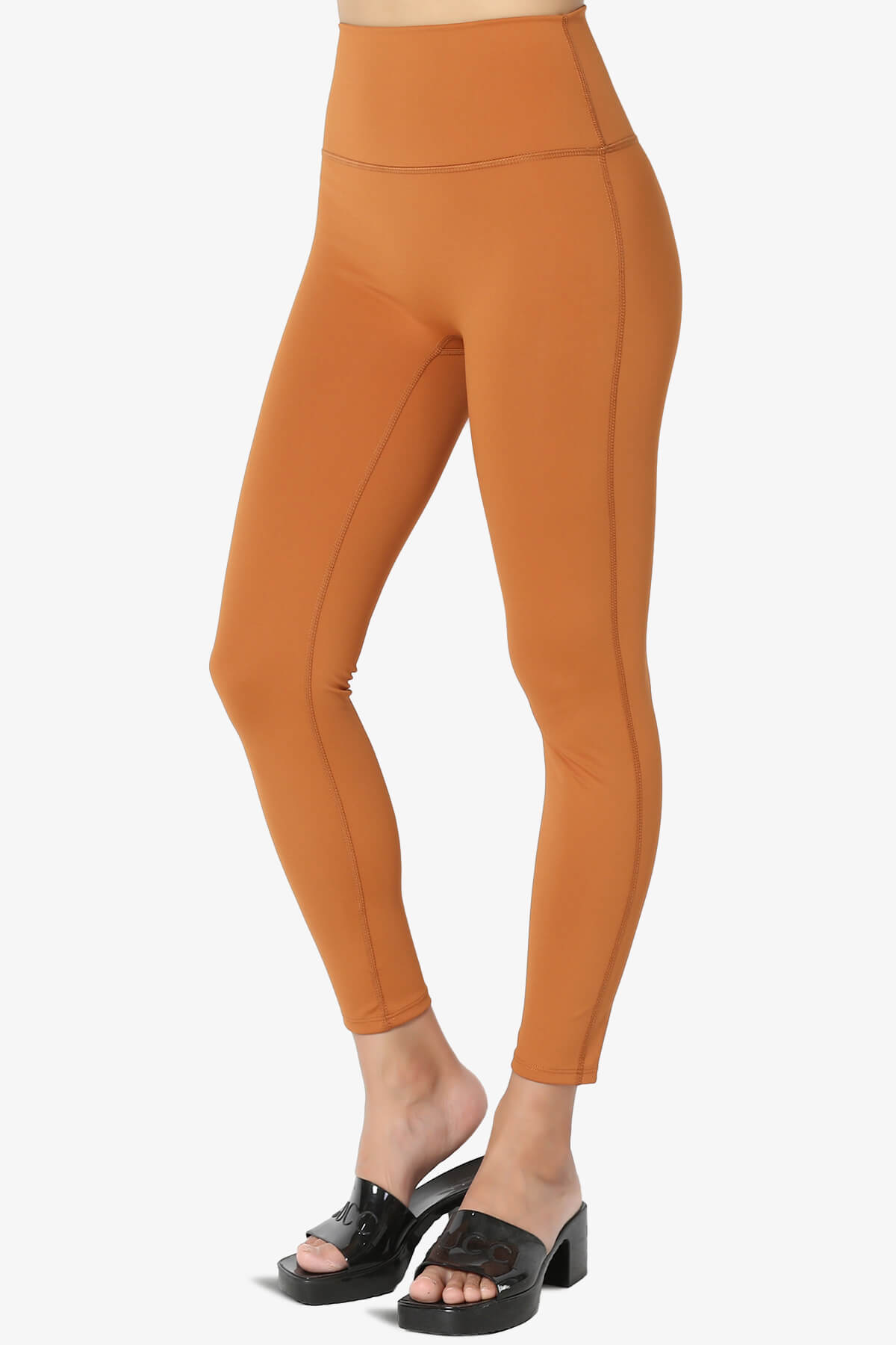 Mosco Athletic Tummy Control Workout Leggings ALMOND_3