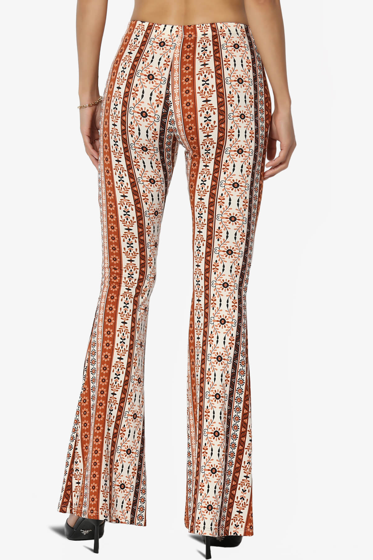 Mumu Tribal Jersey Flare Pants RUST_2