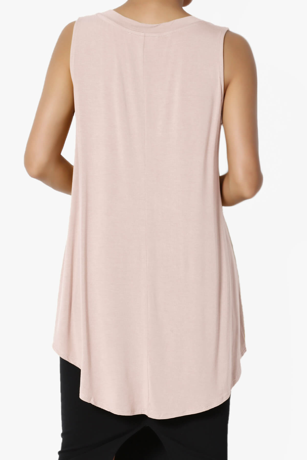 Myles Sleeveless V-Neck Luxe Jersey Top PLUS