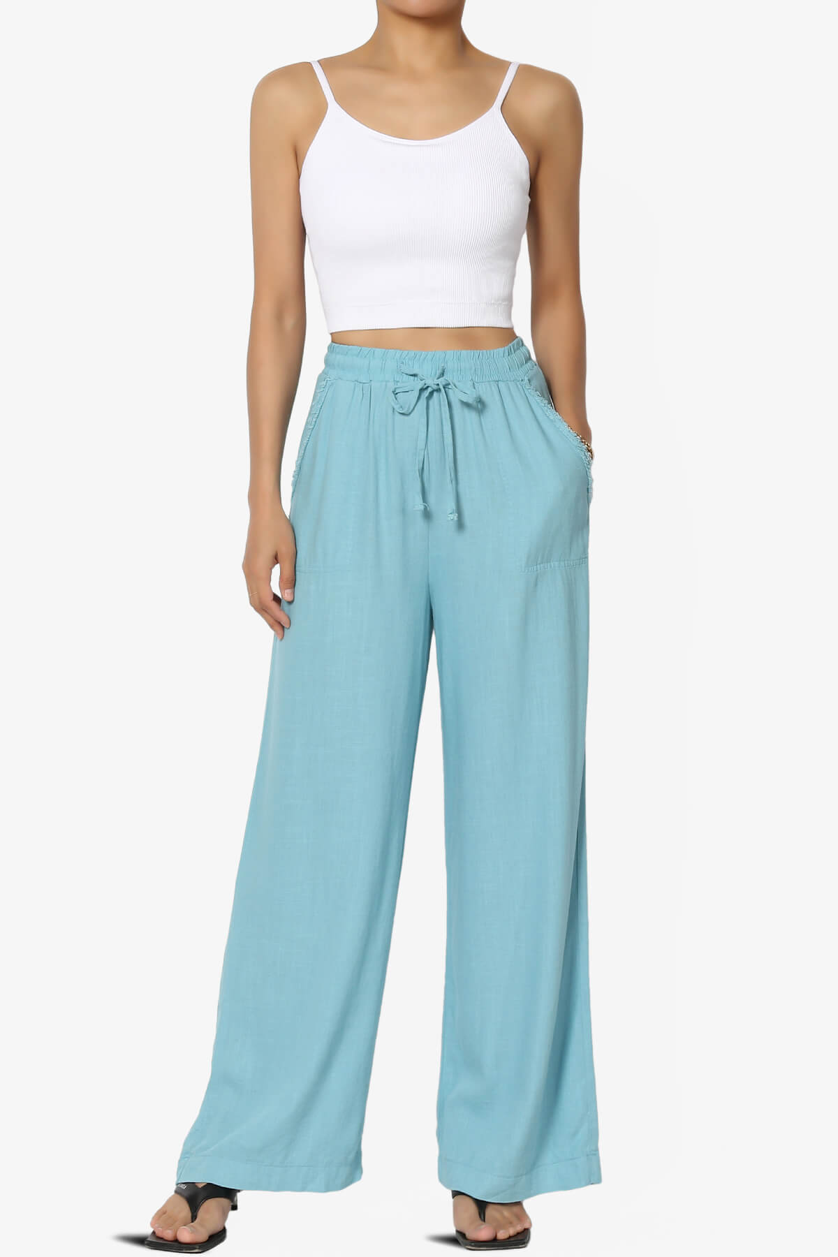 Nadeen Padded Ribbed Cropped Cami WHITE_6