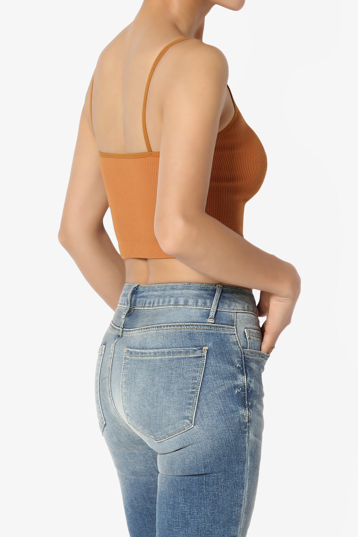 Nadeen Ribbed Seamless Crop Cami ALMOND_4