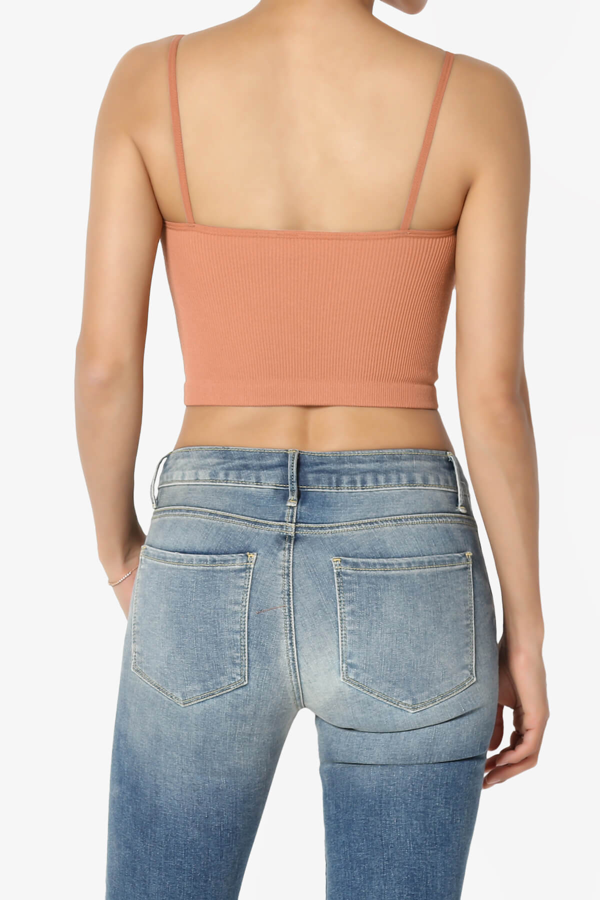 Nadeen Ribbed Seamless Crop Cami BUTTER ORANGE_2