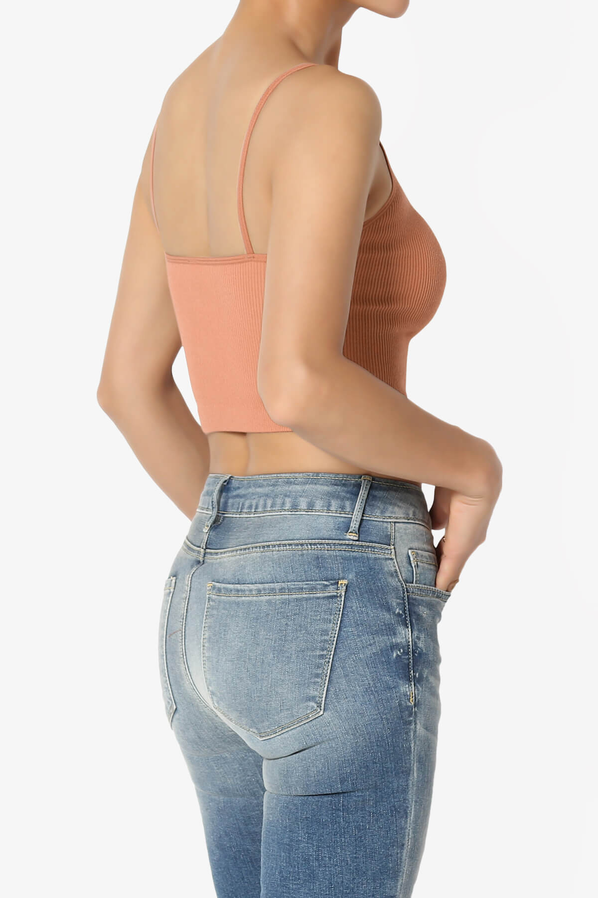 Nadeen Ribbed Seamless Crop Cami BUTTER ORANGE_4