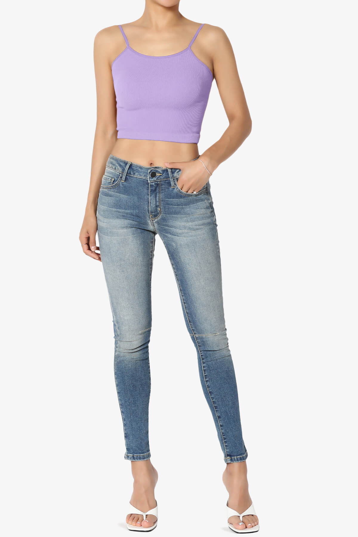 Nadeen Ribbed Seamless Crop Cami LAVENDER_6
