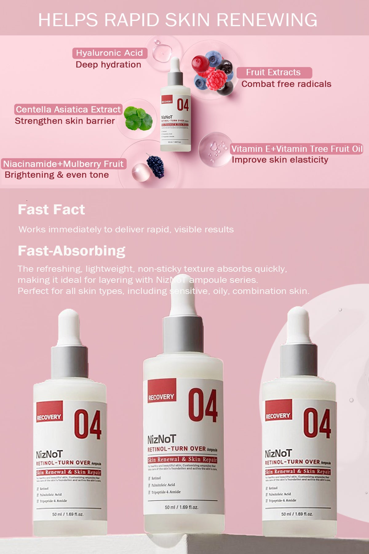 NizNoT 04 Recovery RETINOL-TURN OVER AMPOULE 50ml/1.69fl.oz