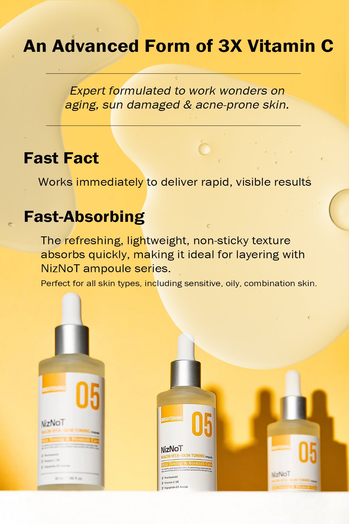 NizNoT 05 Brightening Niacin Vita Skin Toning Ampoule 50ml/1.69fl.oz