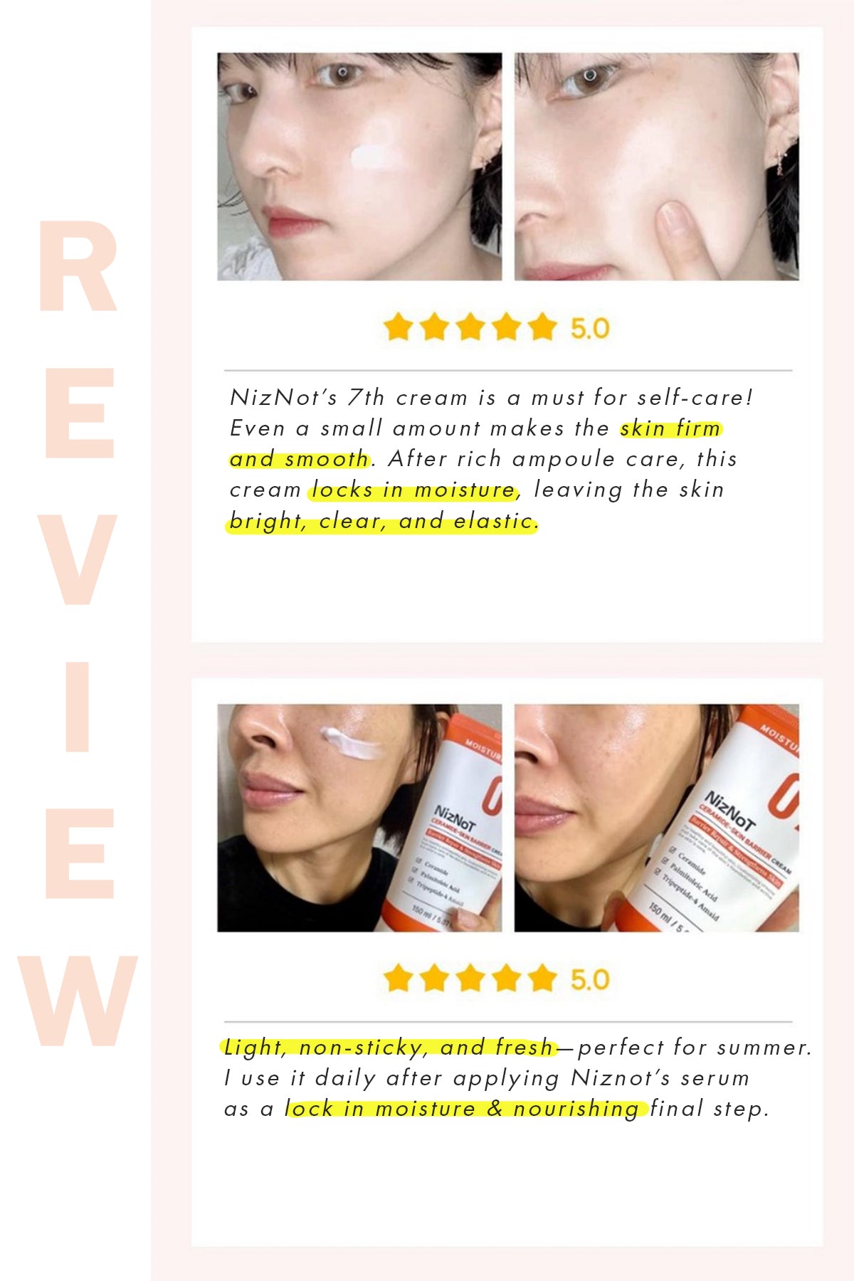 NizNoT 07 Ceramide-Skin Barrier Cream 150ml/5.07 FL.OZ Strengthen. Hydrate. Restore.