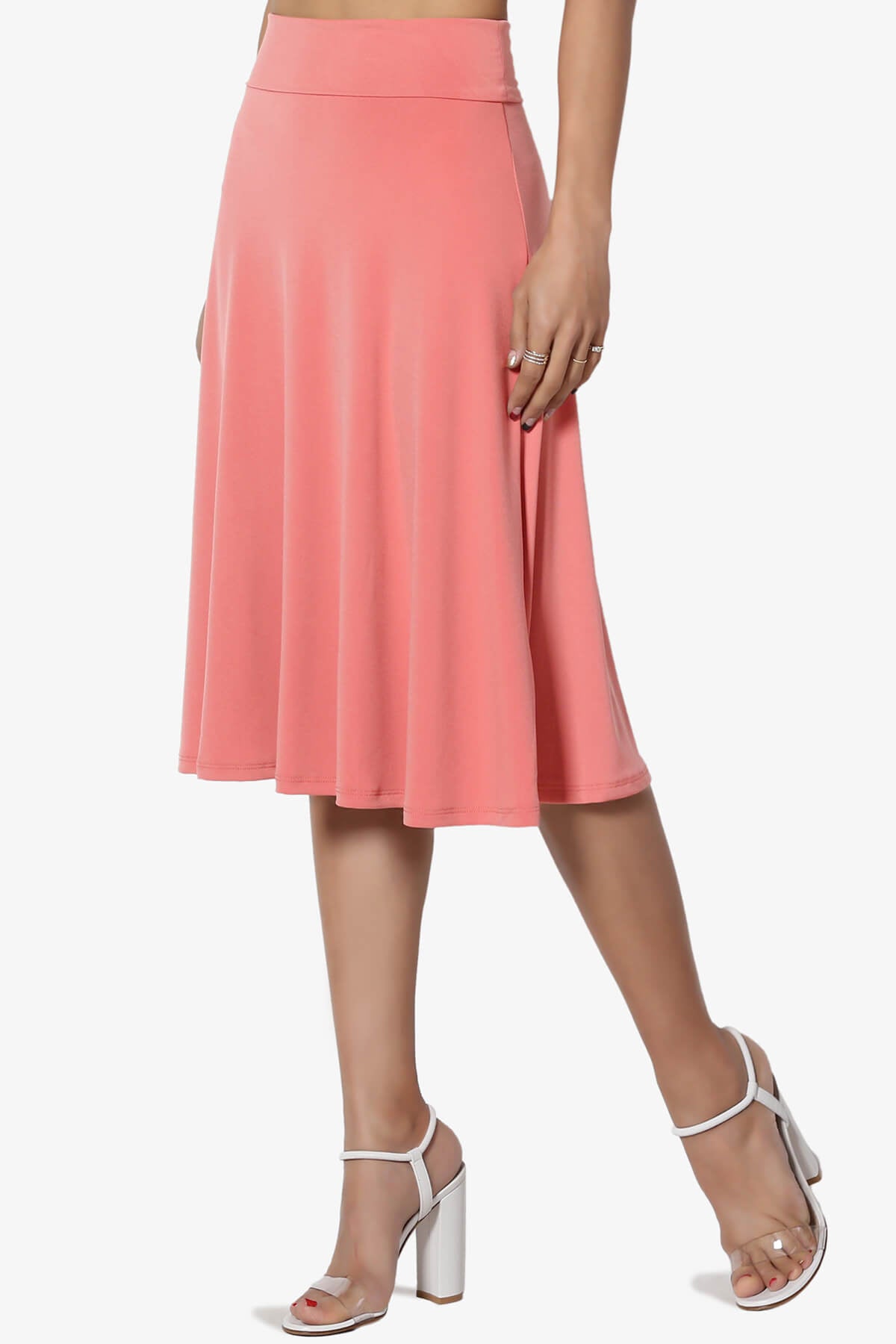 Nolan Stretch Flared Knee Skirt