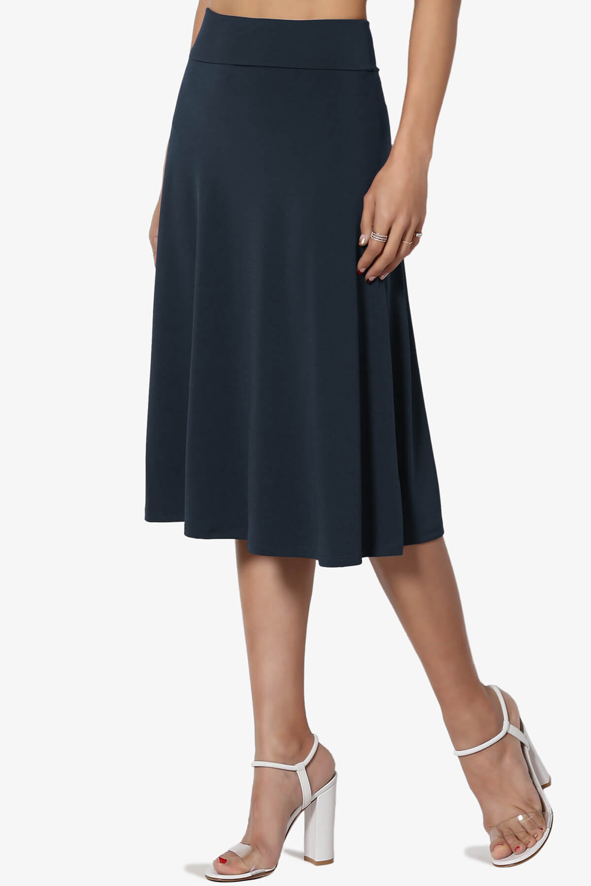 Nolan Stretch Flared Knee Skirt PLUS