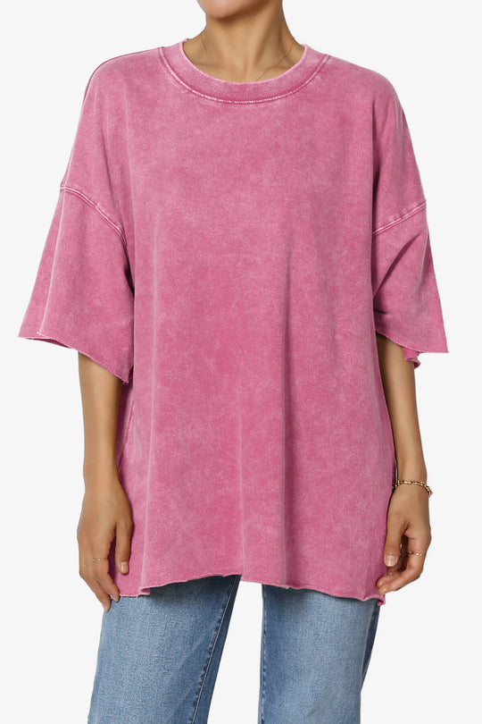 Olsen Oversized Vintage Acid Wash T-Shirt