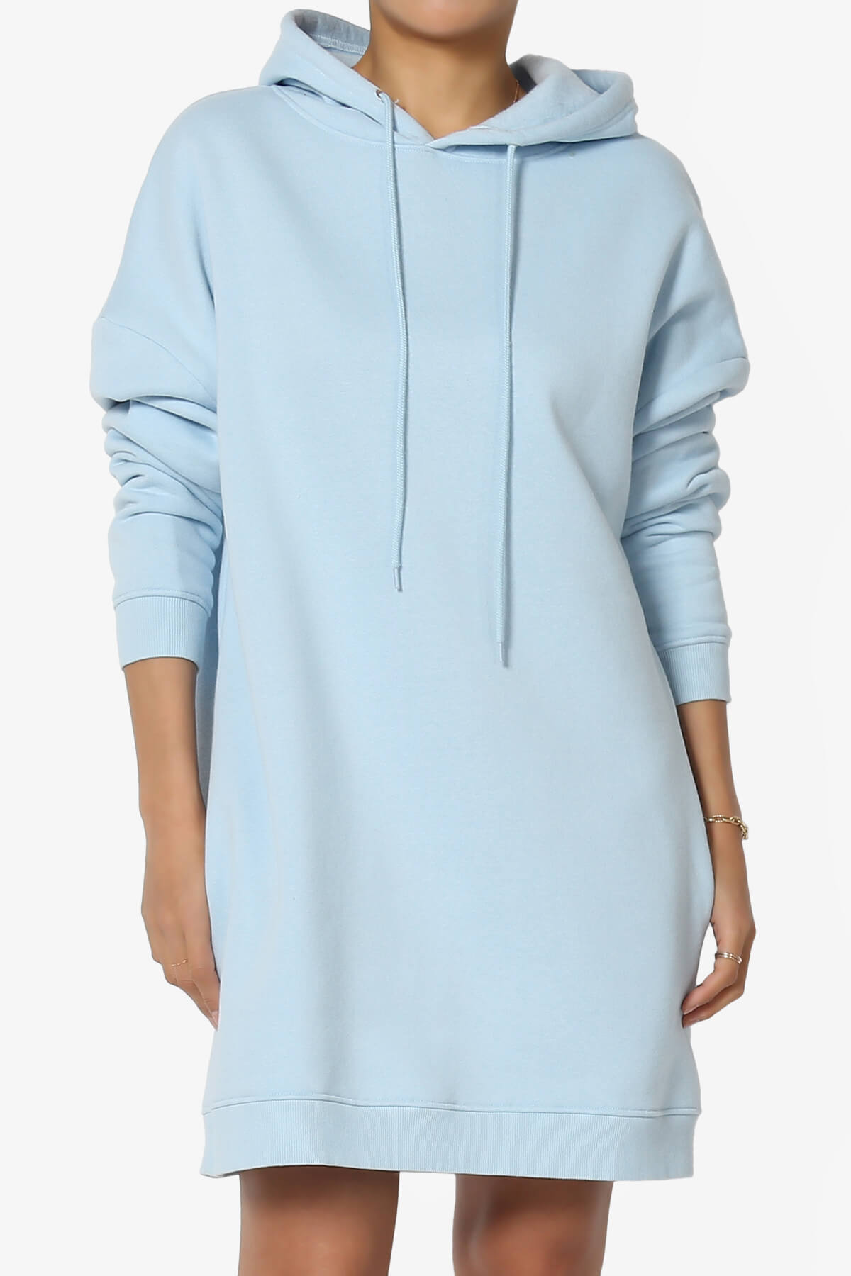 Parigi Fleece Oversized Tunic Sweatshits BABY BLUE_1