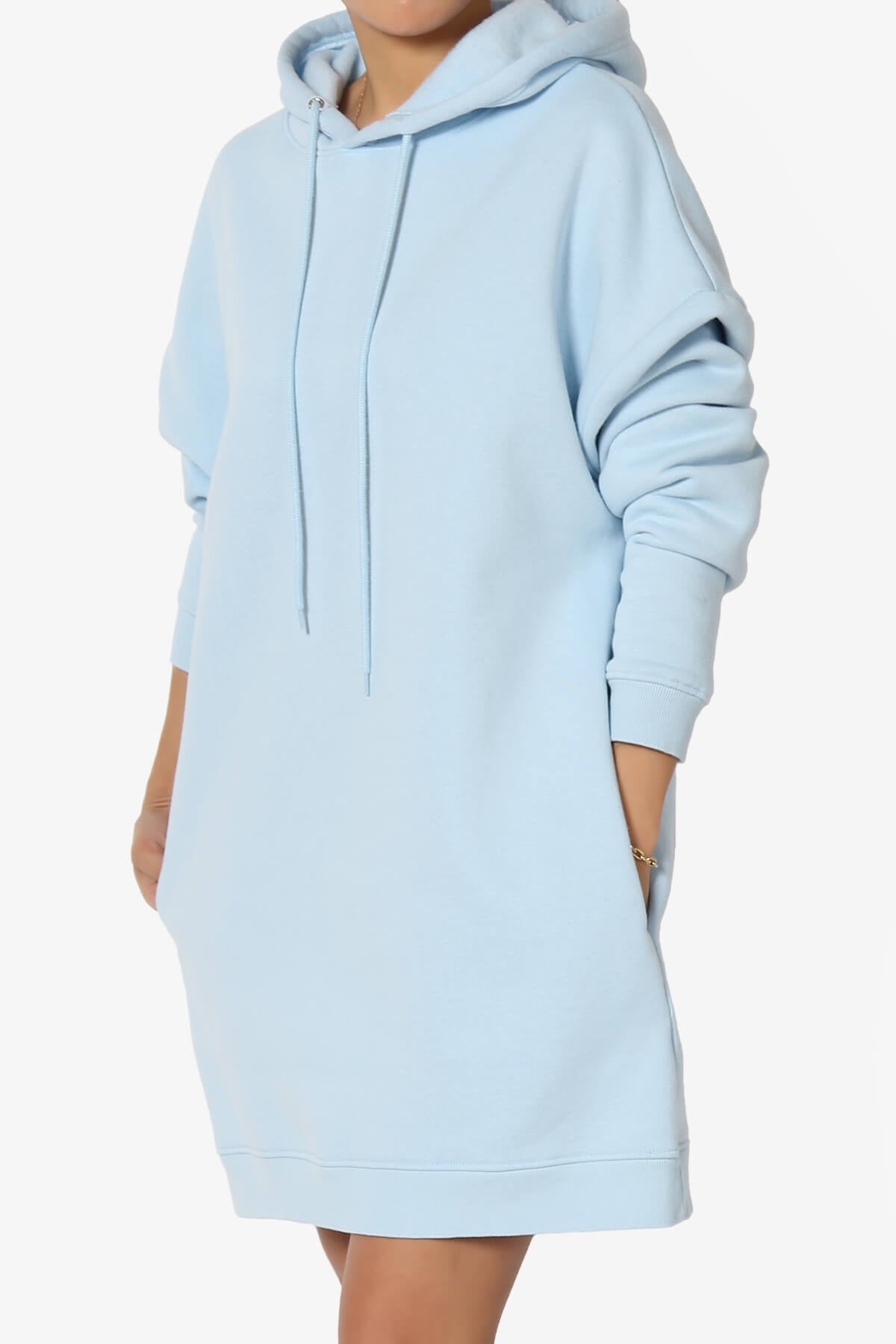 Parigi Fleece Oversized Tunic Sweatshits BABY BLUE_3