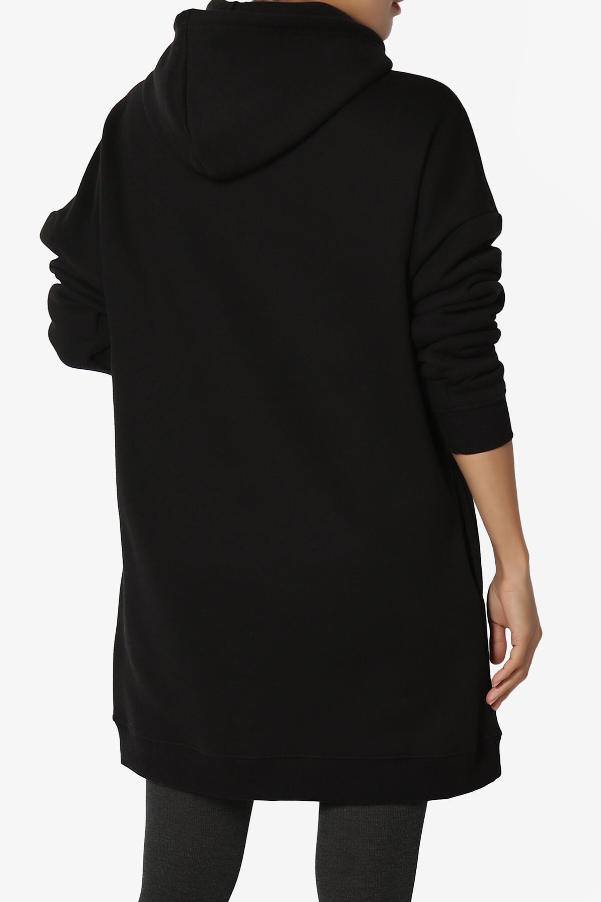 Parigi Fleece Oversized Tunic Sweatshits BLACK_2