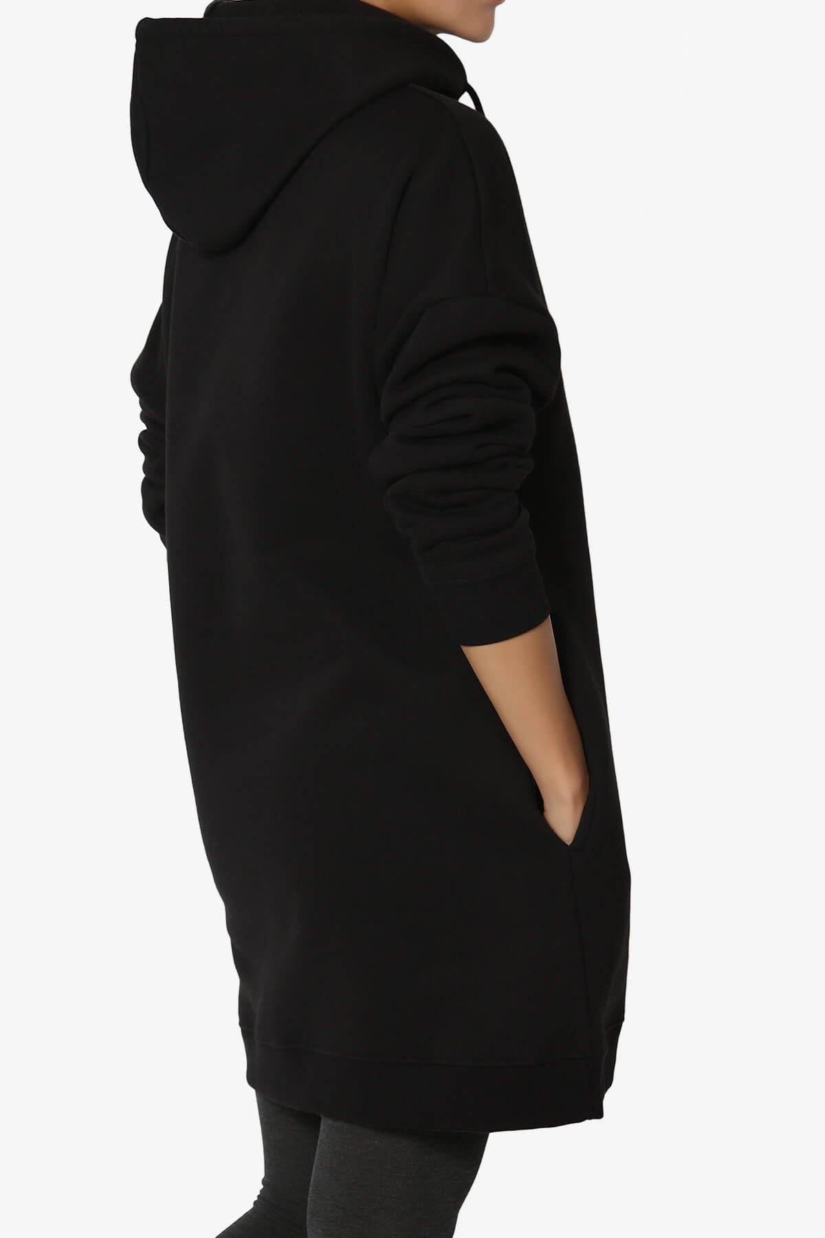 Parigi Fleece Oversized Tunic Sweatshits BLACK_4